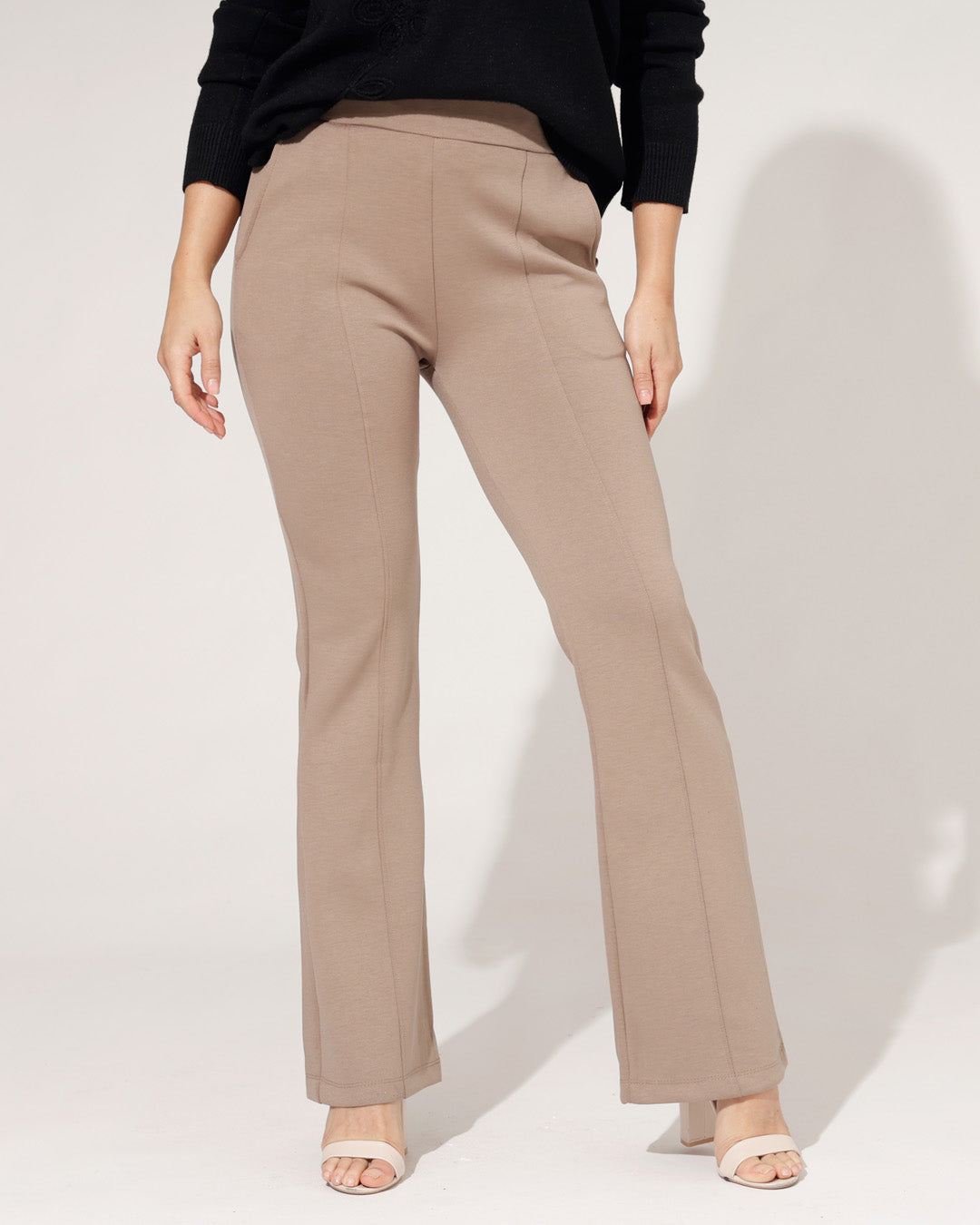 Flared broek Liza Taupe