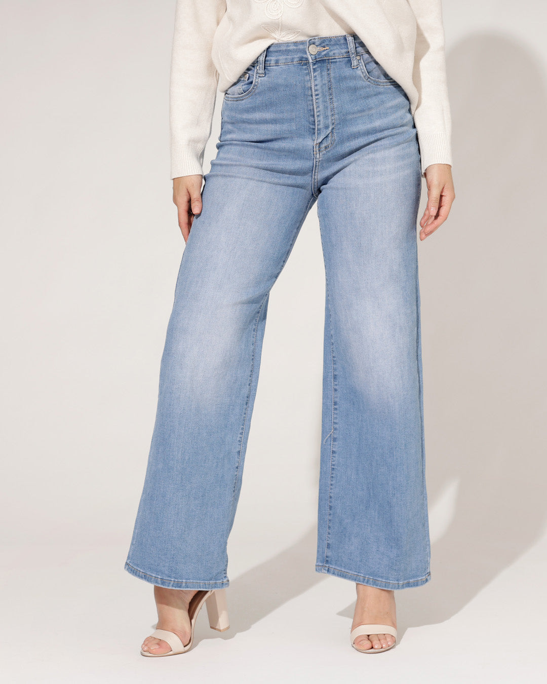 Ana & Lucy | Wide leg jeans Noe-LB1 Lichtblauw