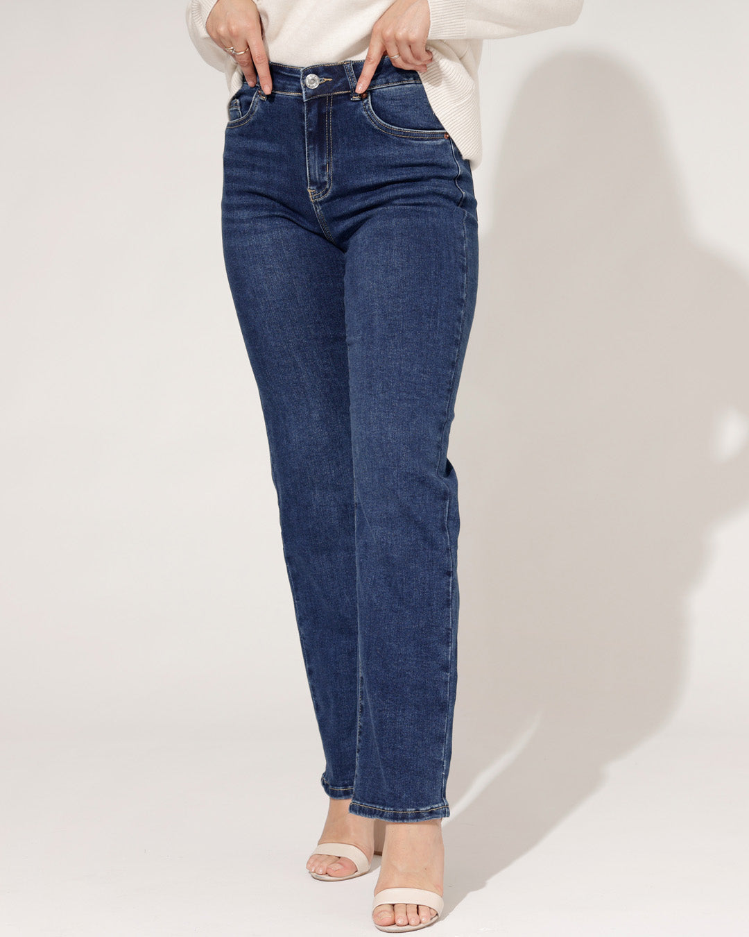 Norfy | Straight jeans Yara-1 Blauw