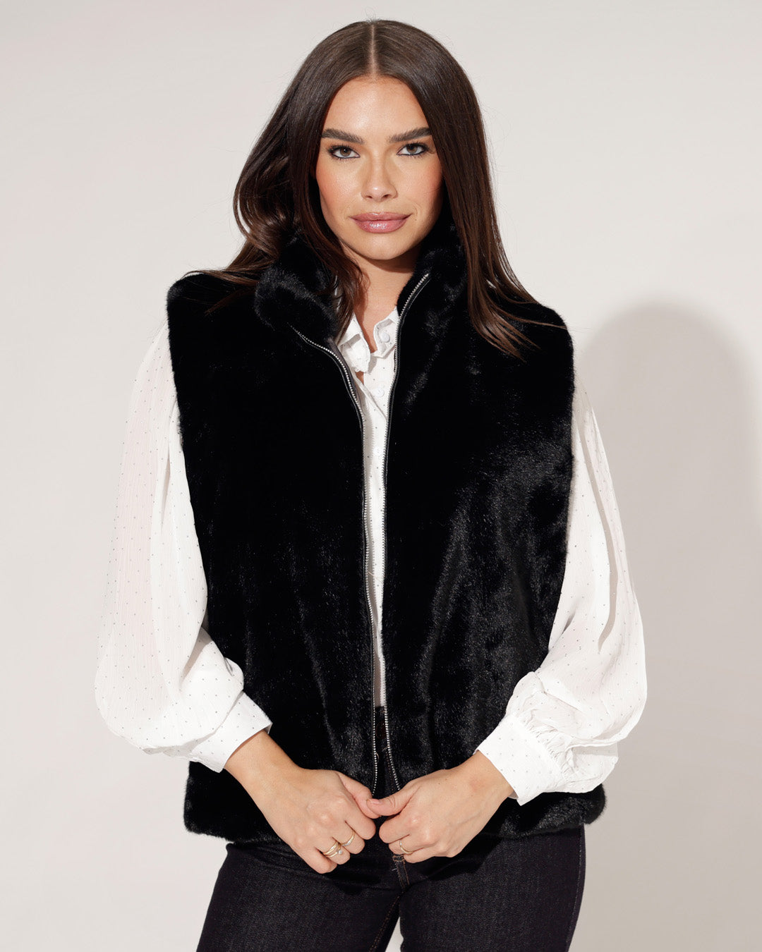 Fake fur gilet Tess Zwart