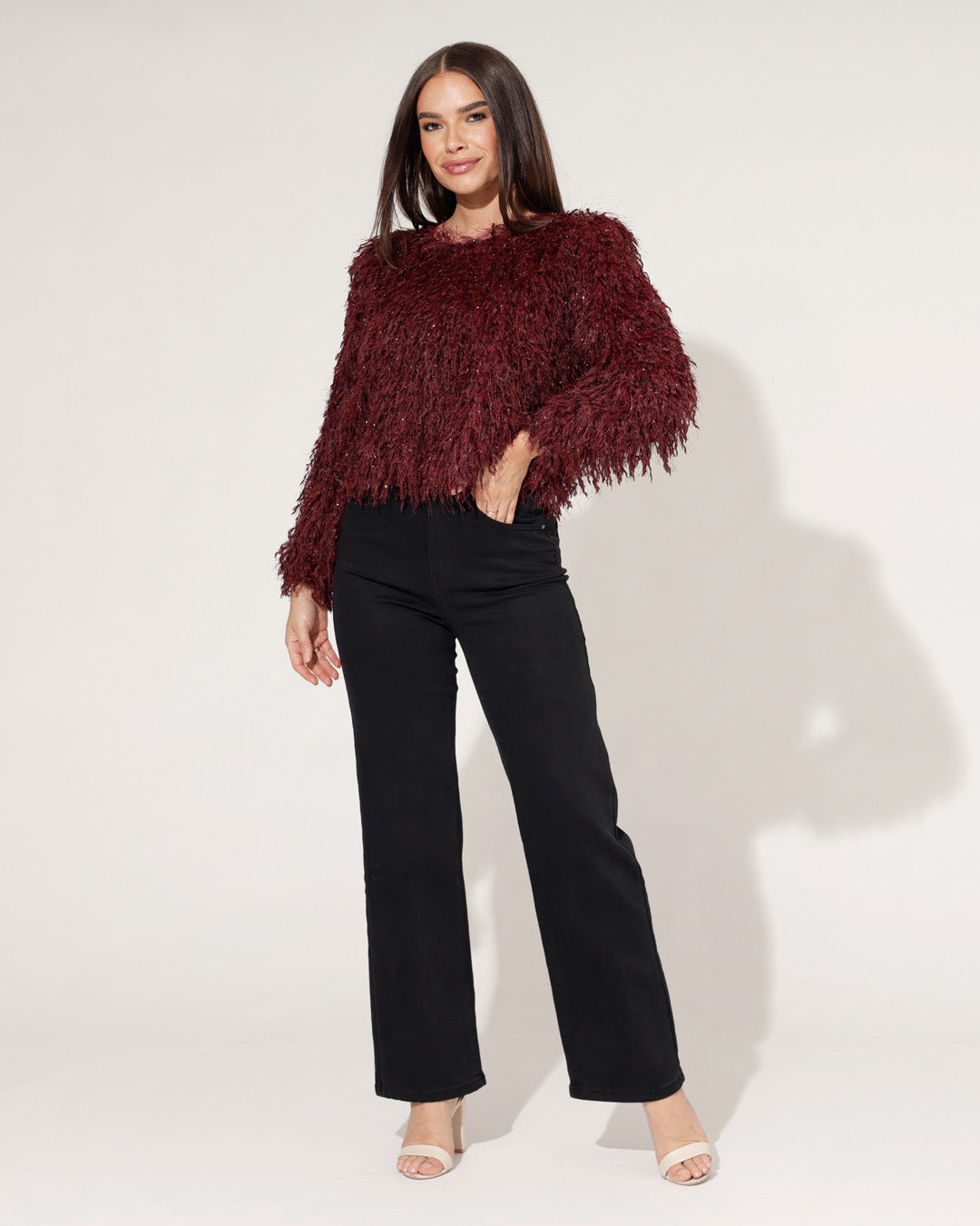 Redseventy | Wide leg jeans Kirsten-2 Zwart
