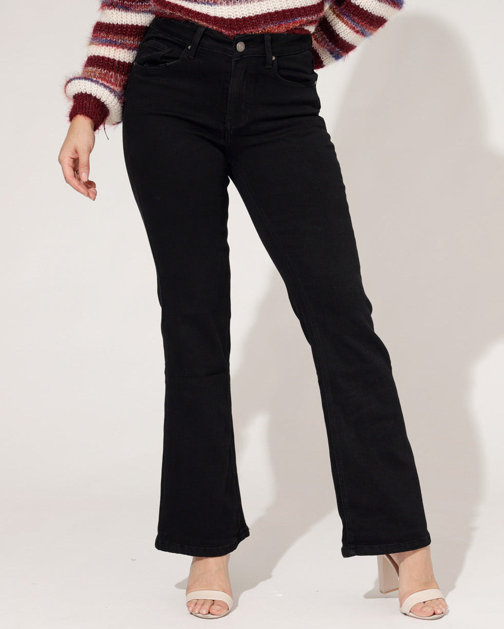 Redseventy | Flared Jeans Kelly-2 Zwart