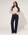 Queen Hearts | Wide leg jeans Nina-17 Donkerblauw