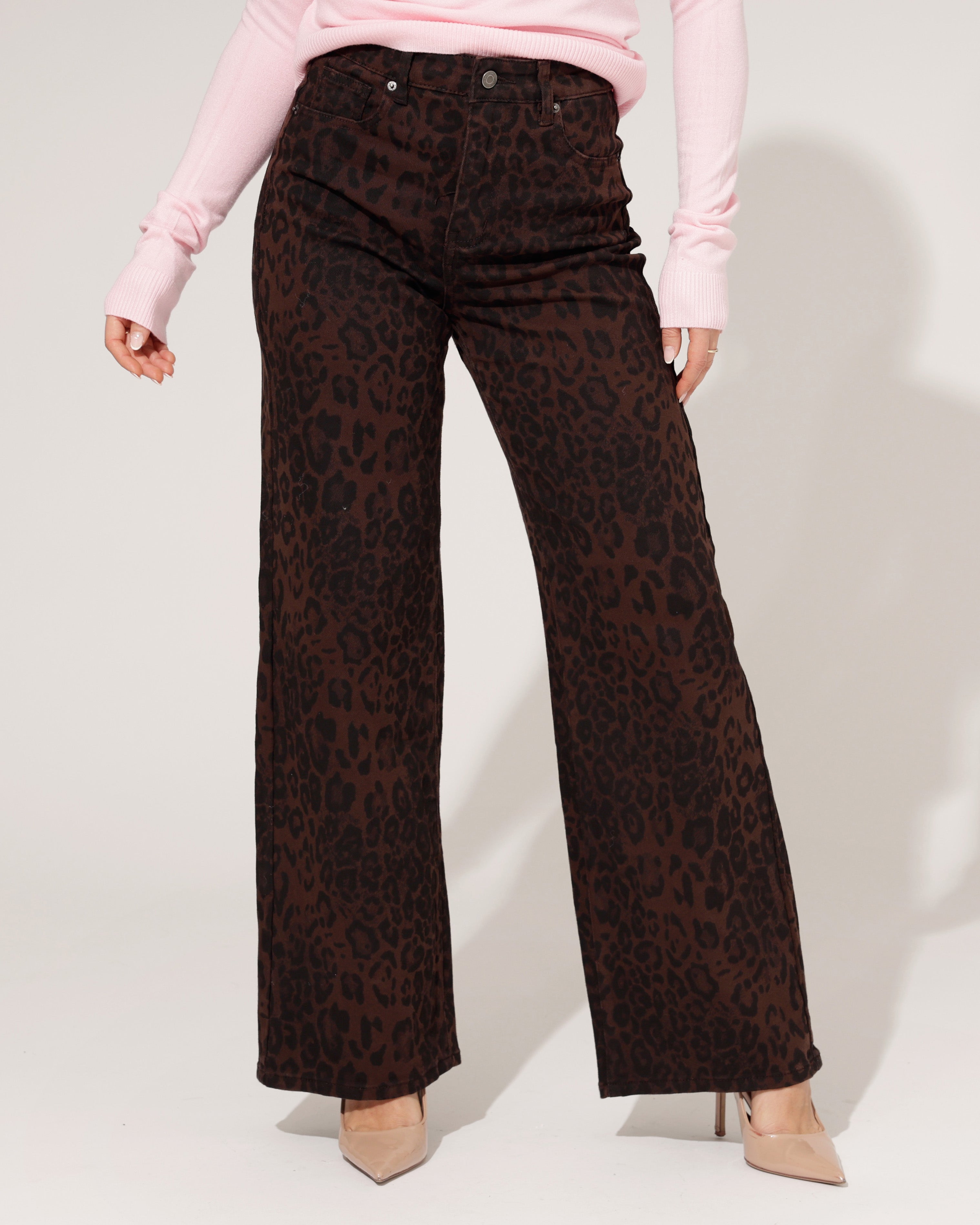 Laulia | Straight jeans Minnie Donkerbruin