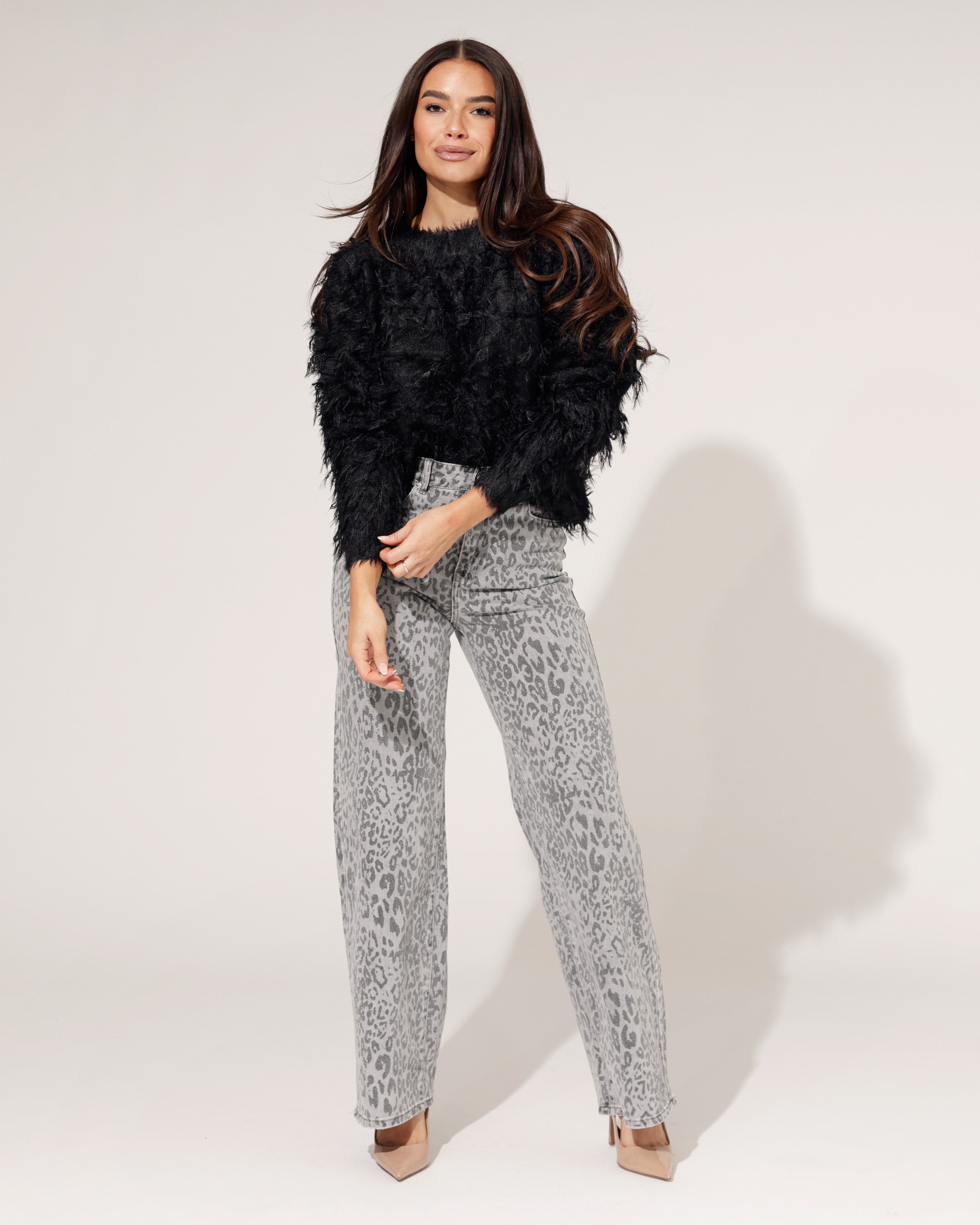 Laulia | Wide leg jeans Joey-2 Grijs