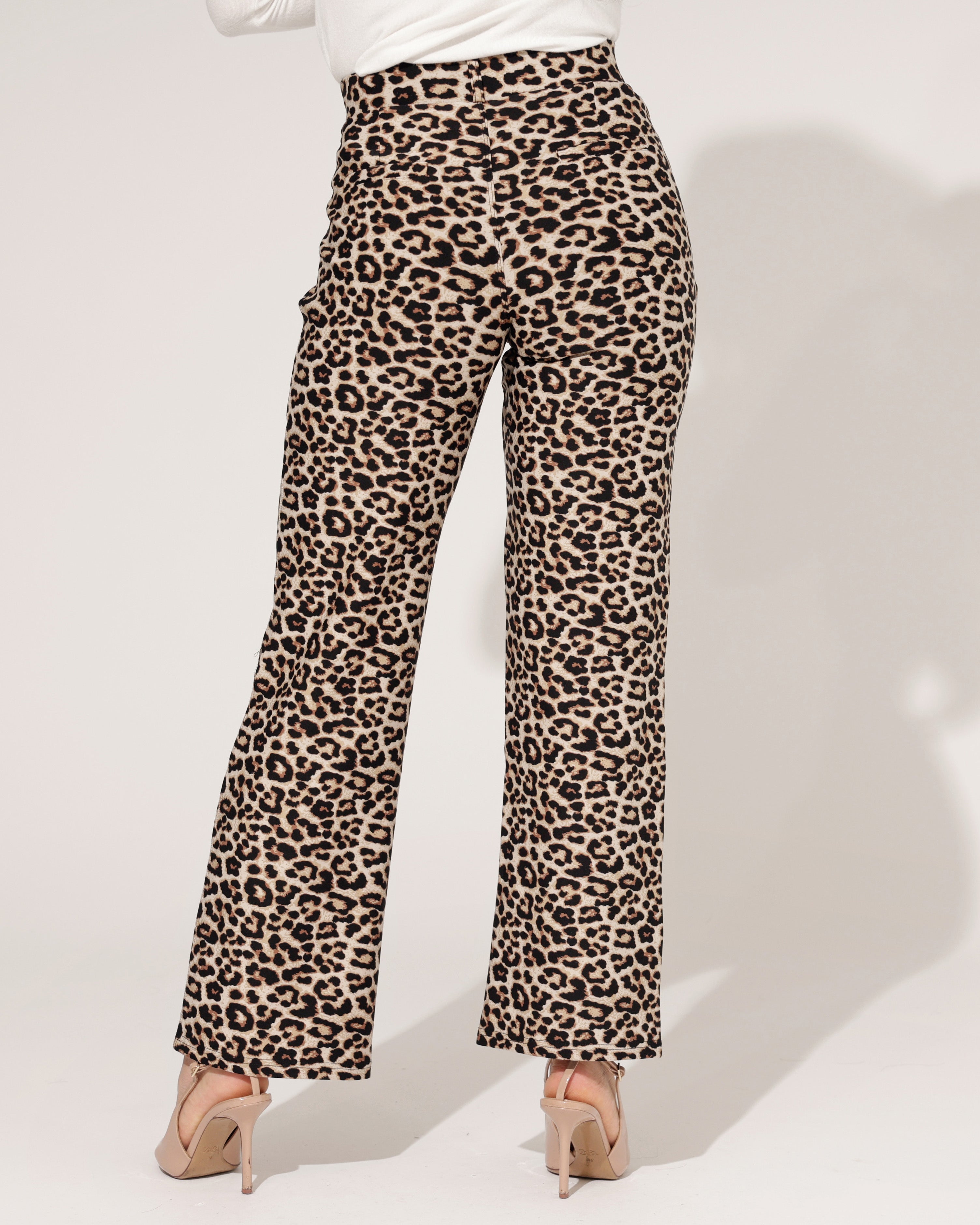 Wide leg broek Quinn Panter Zwart