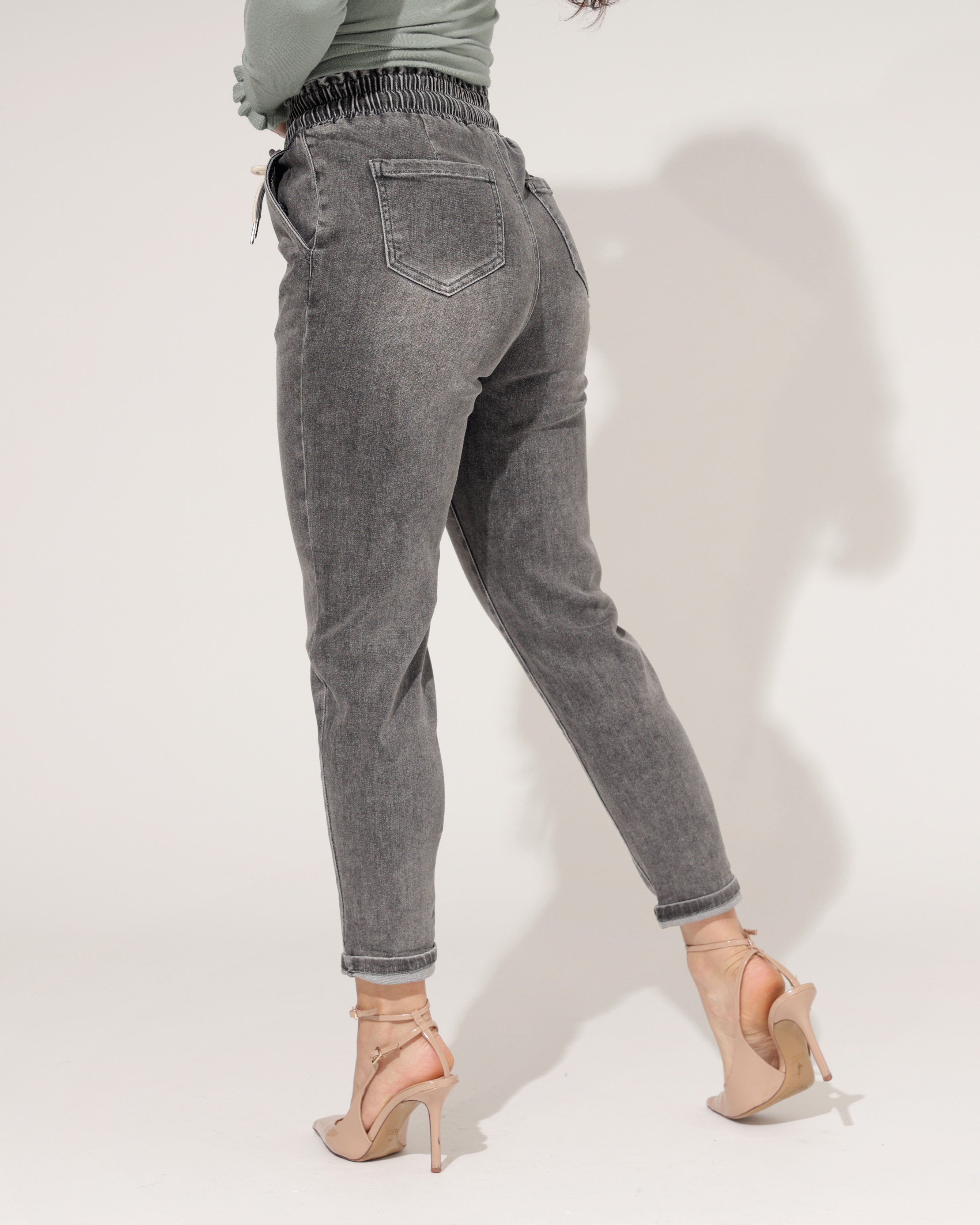 Redseventy | Mom jeans Mikky-11 Donkergrijs