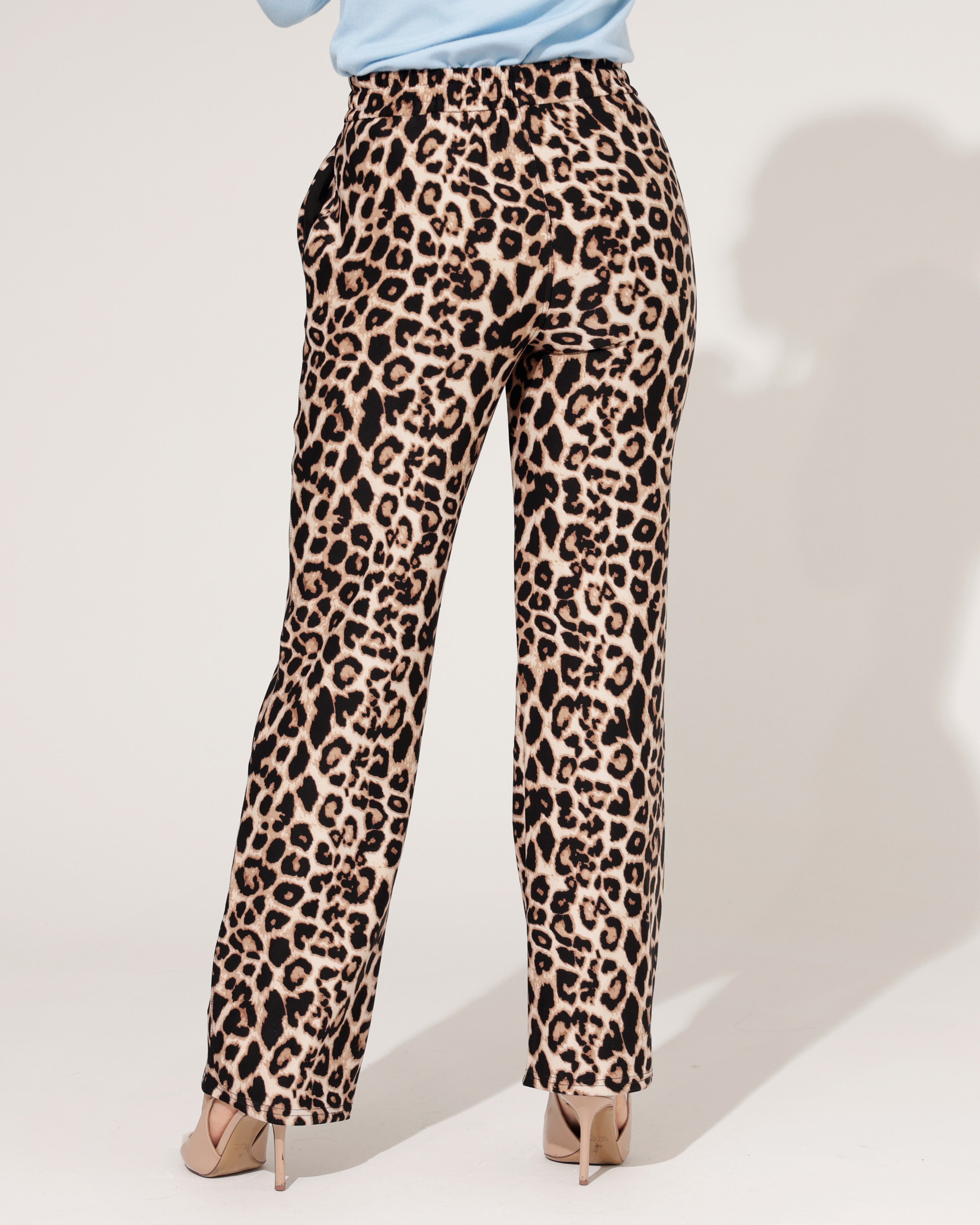 Wide leg broek Pacha Panter Bruin