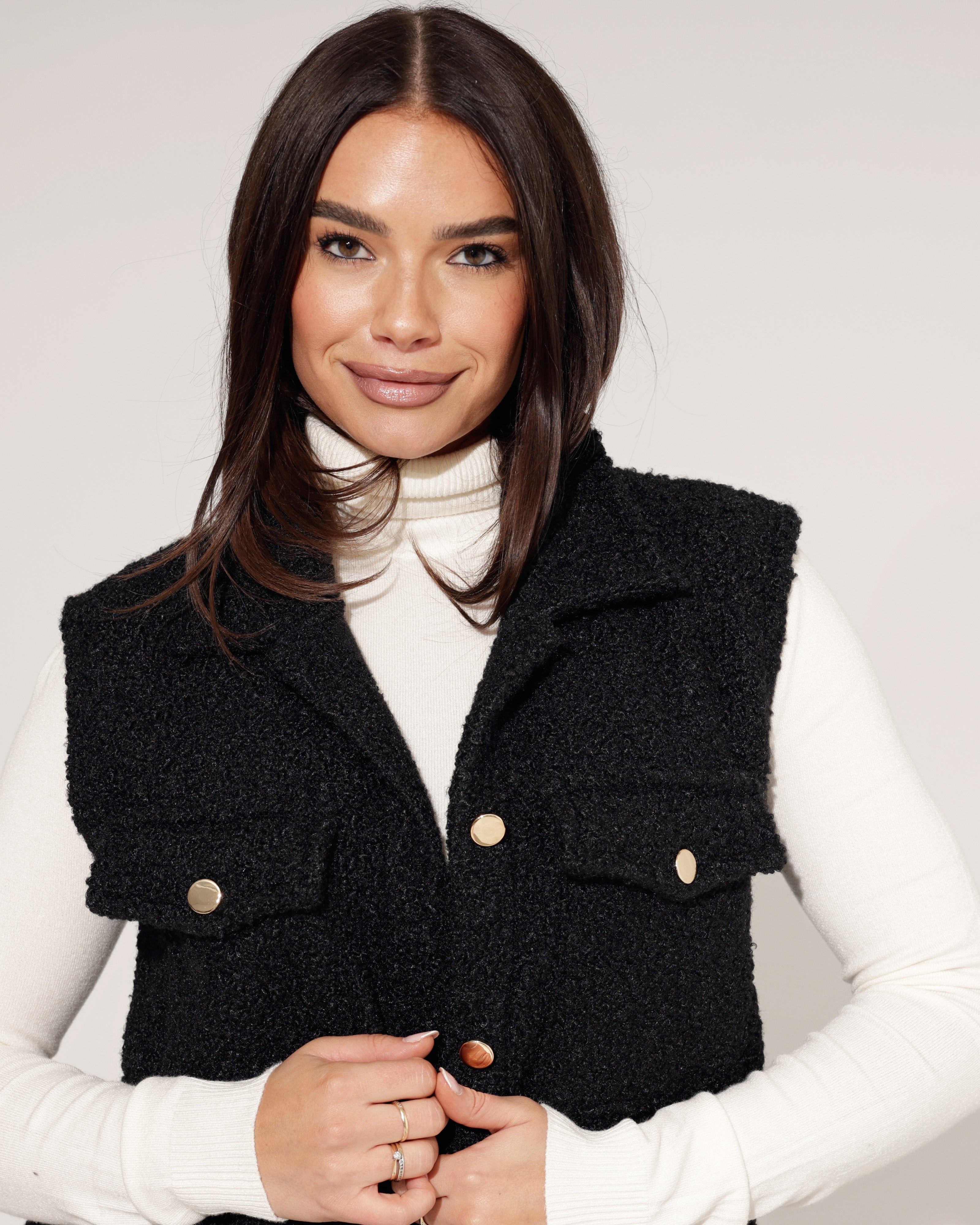 Teddy Gilet Nomae Zwart