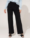 Wide leg pantalon van travelstof Molley Zwart