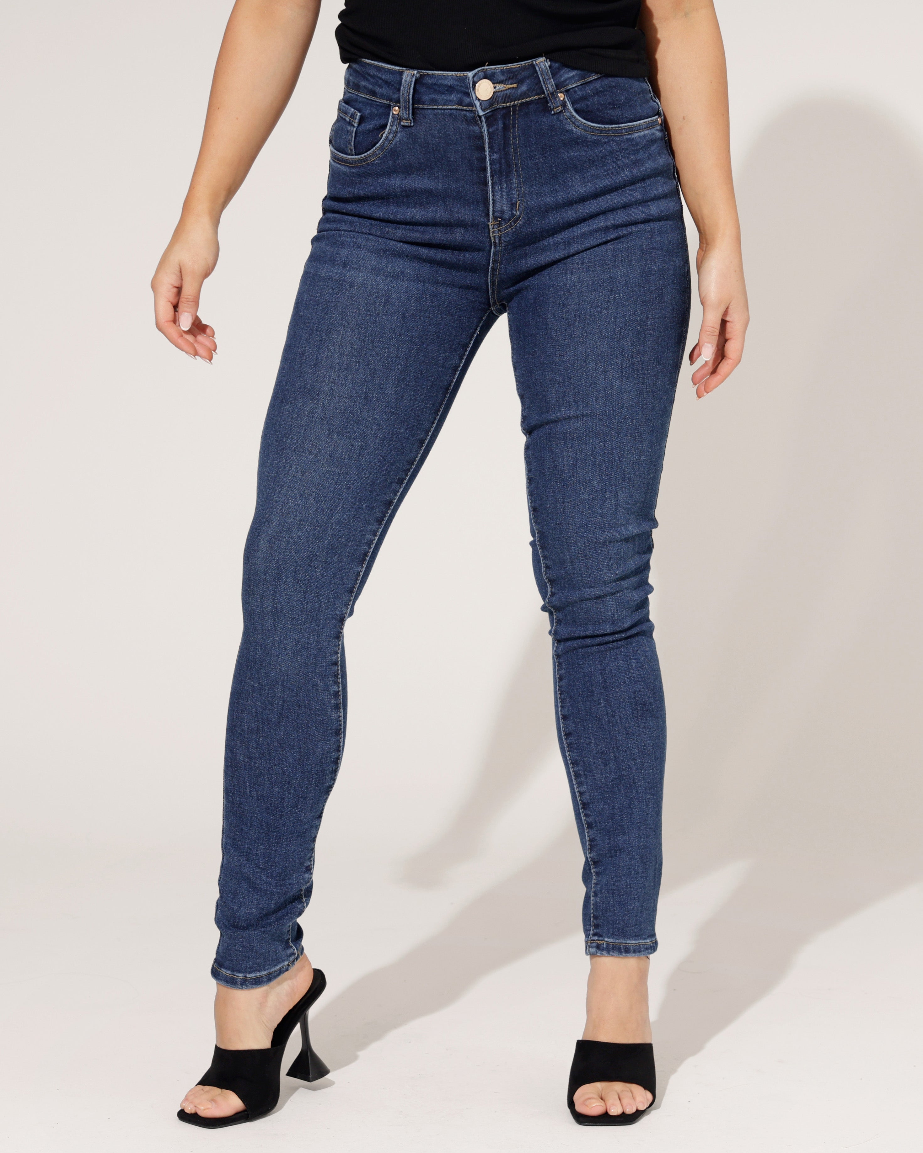 Goodies | Skinny jeans, push up Mirthe Donkerblauw
