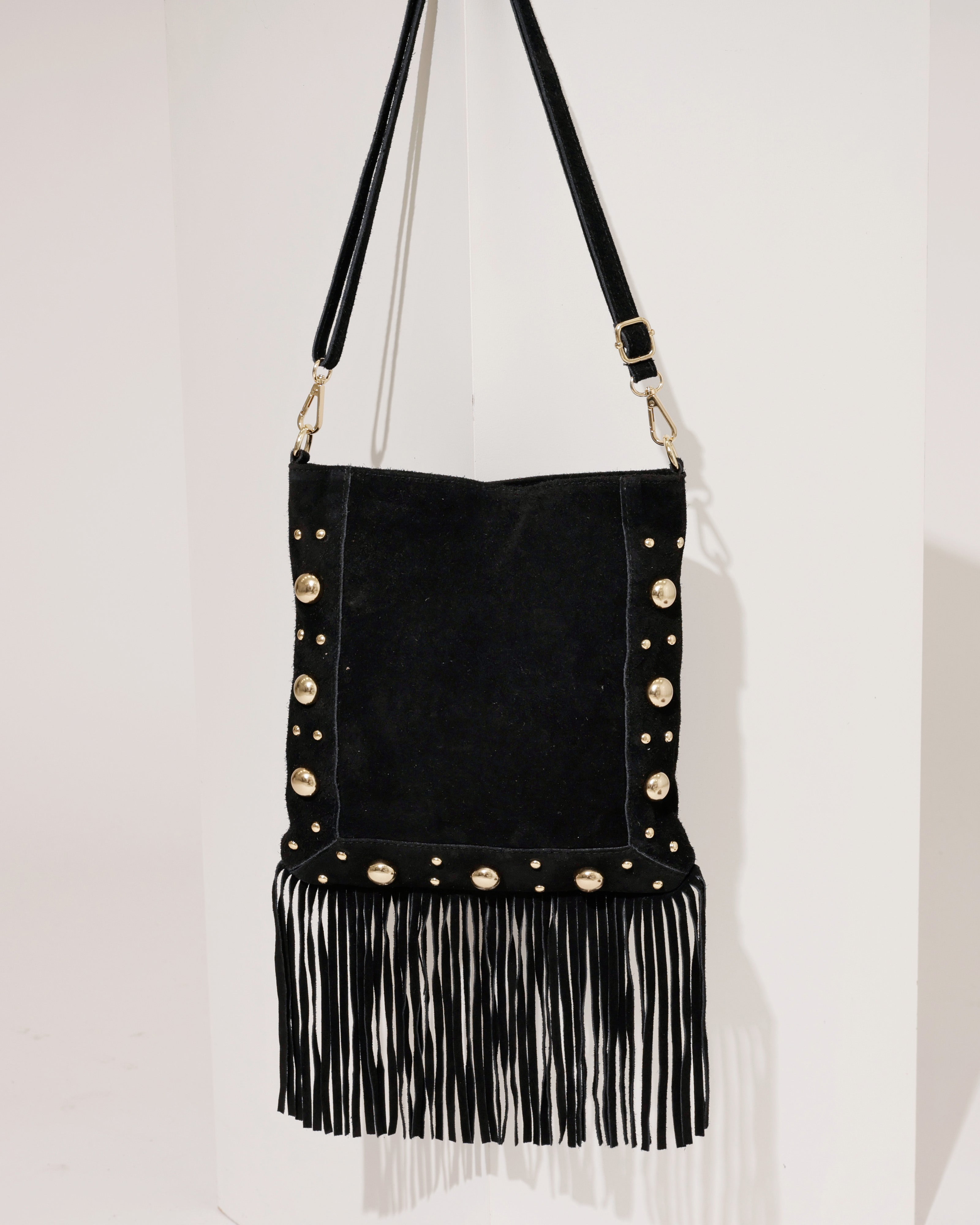 Suede-look Tas Kiki Zwart