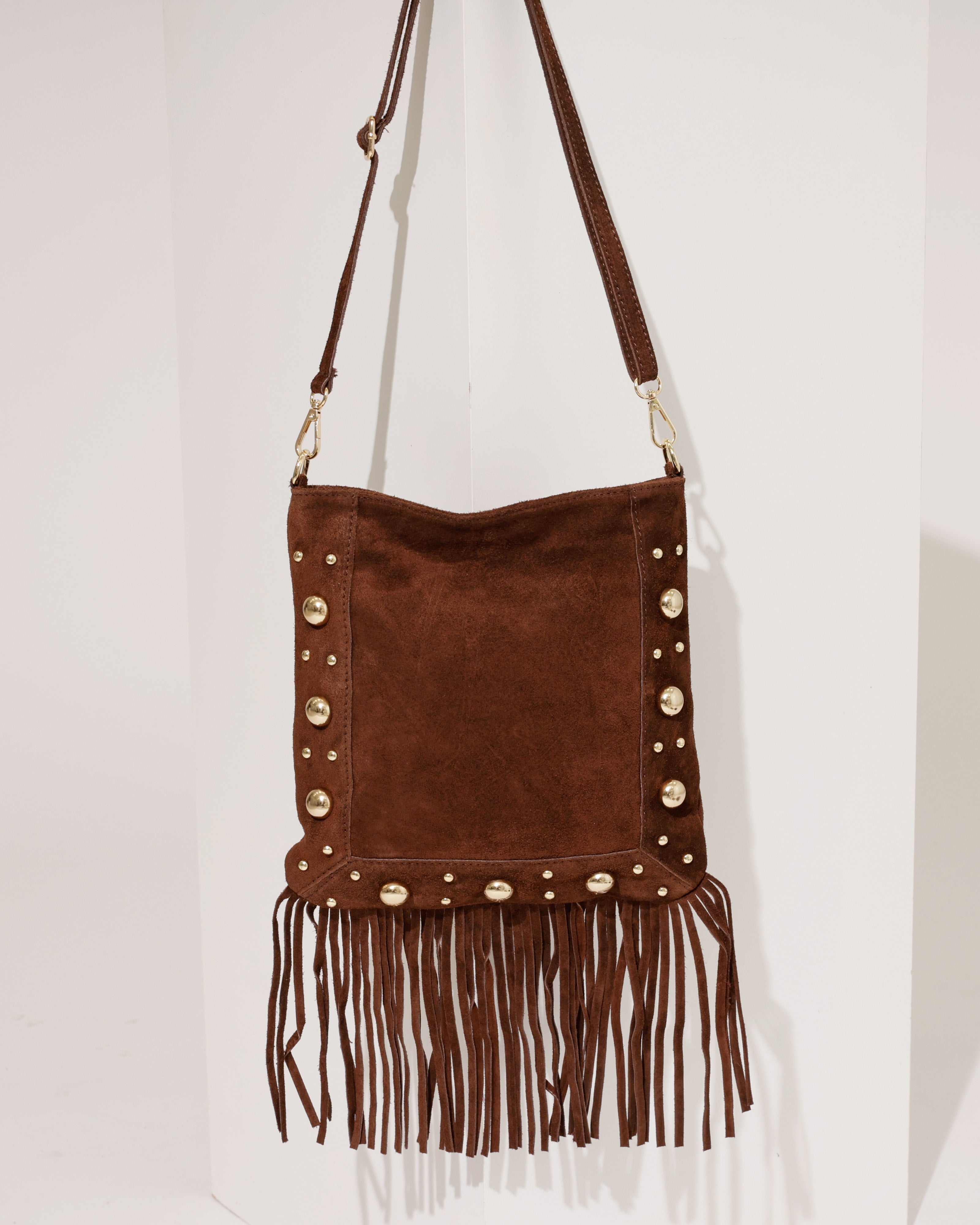 Suede-look Tas Kiki Donkerbruin