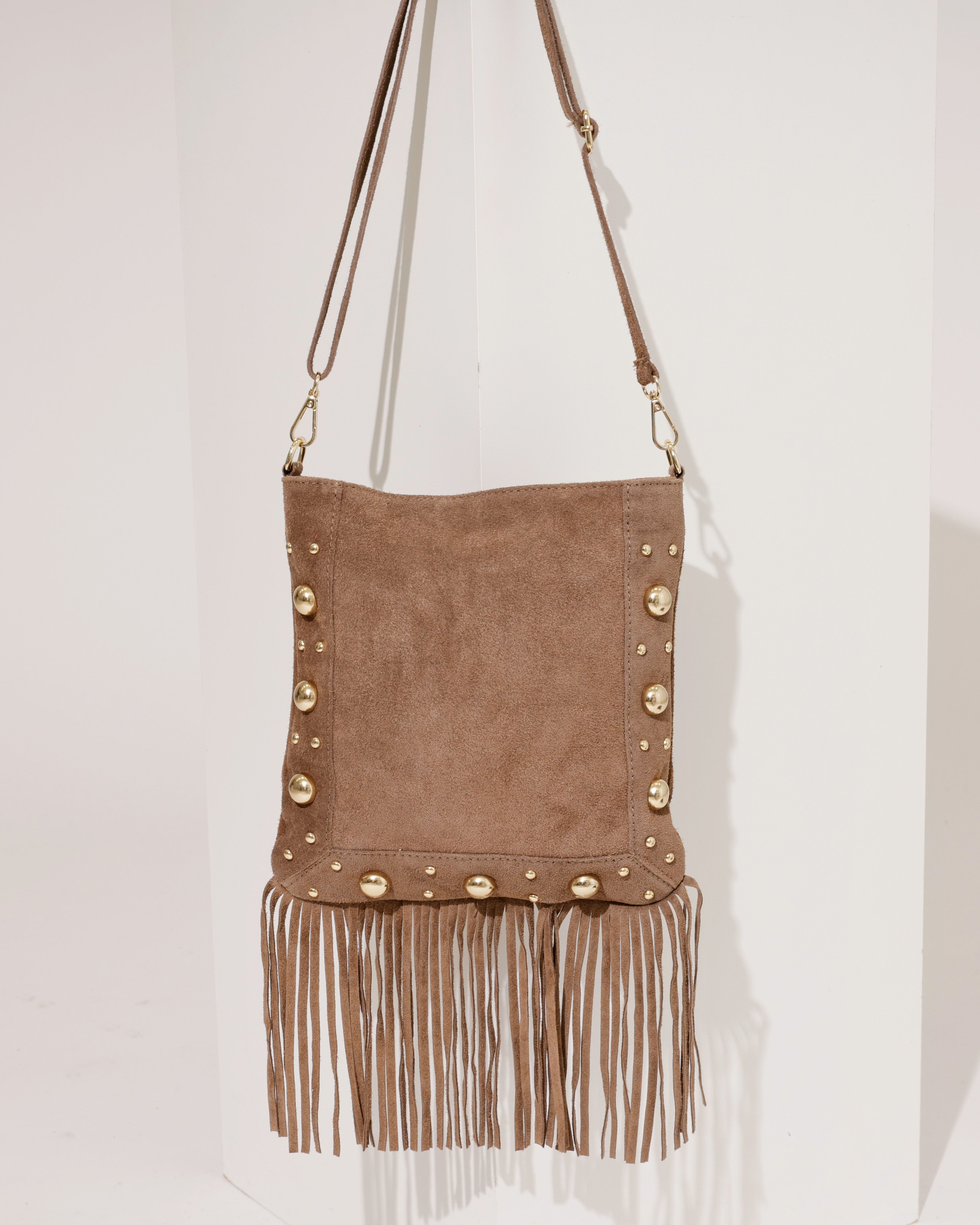 Suede-look Tas Kiki Bruin