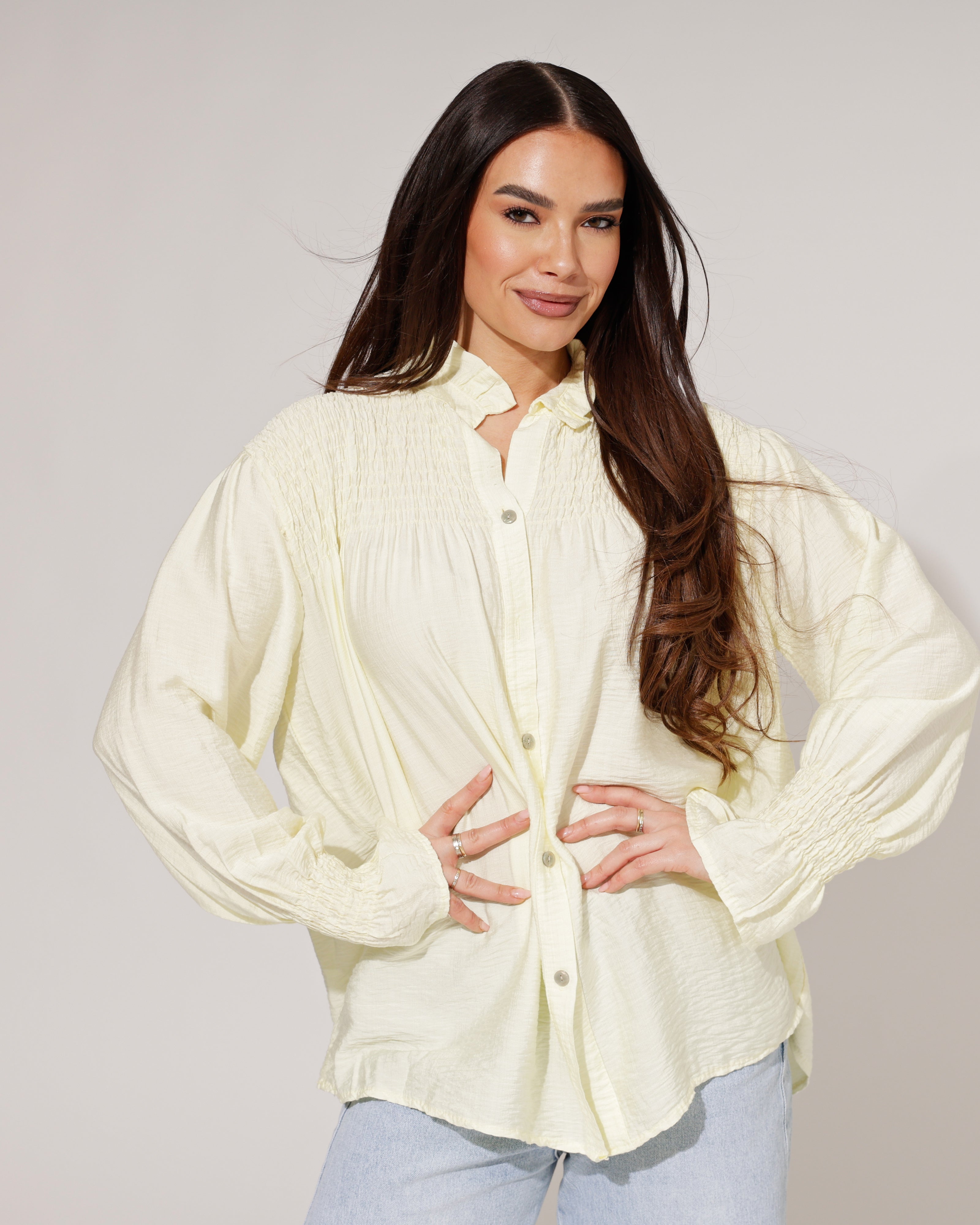 Blouse smock Loïs Geel