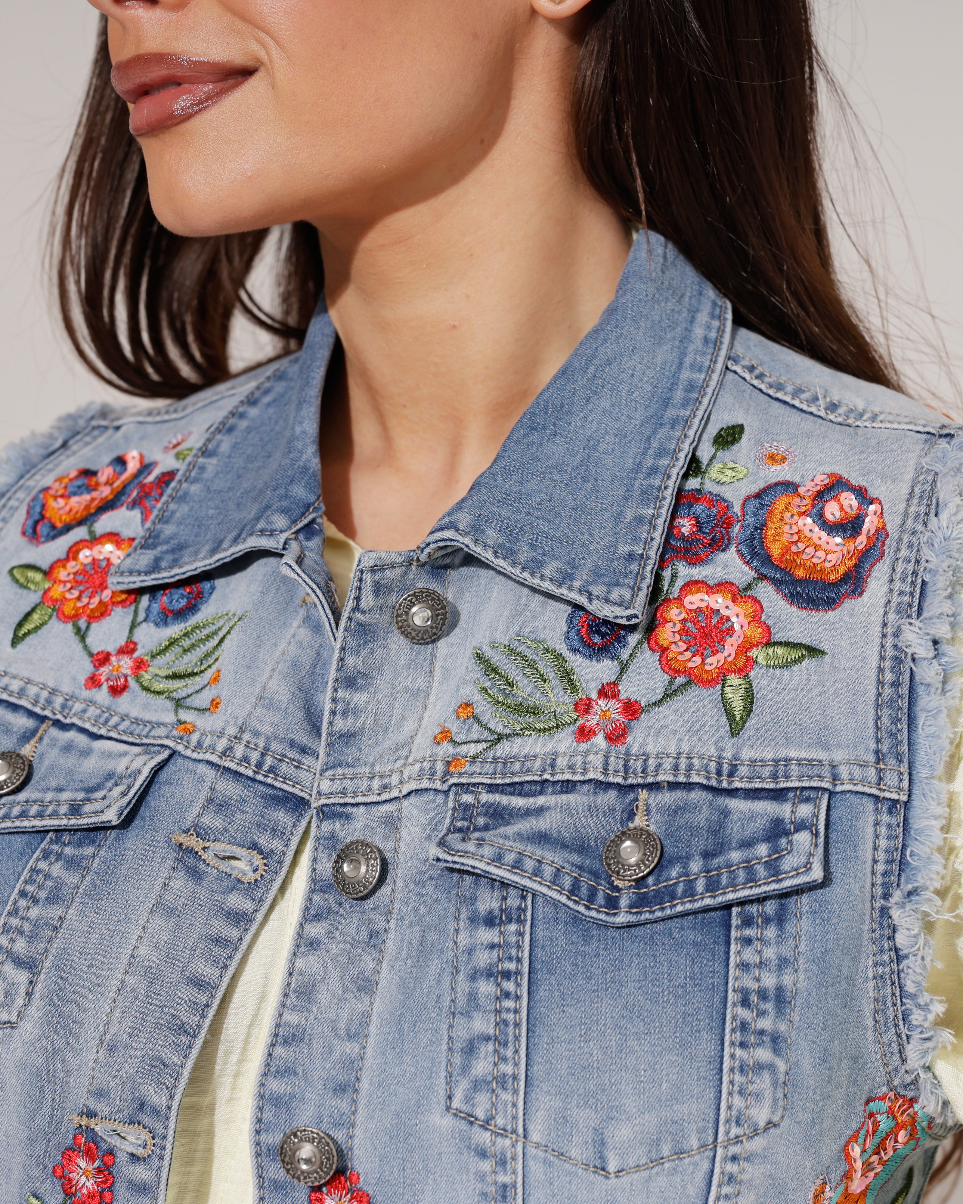 ZAC & ZOE | Spijkergilet Noor Blauw