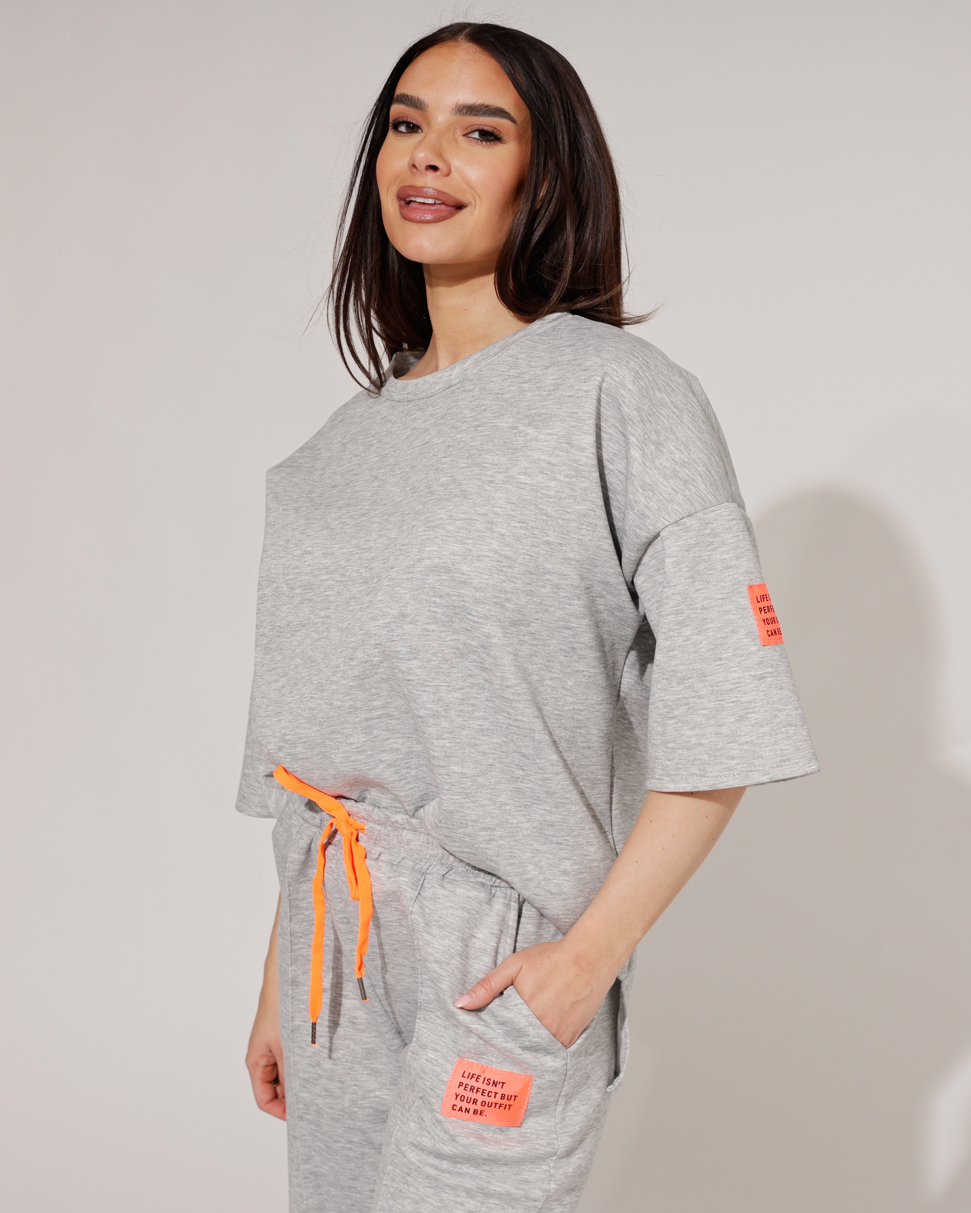 Huispak isn't Perfect korte mouwen Grijs