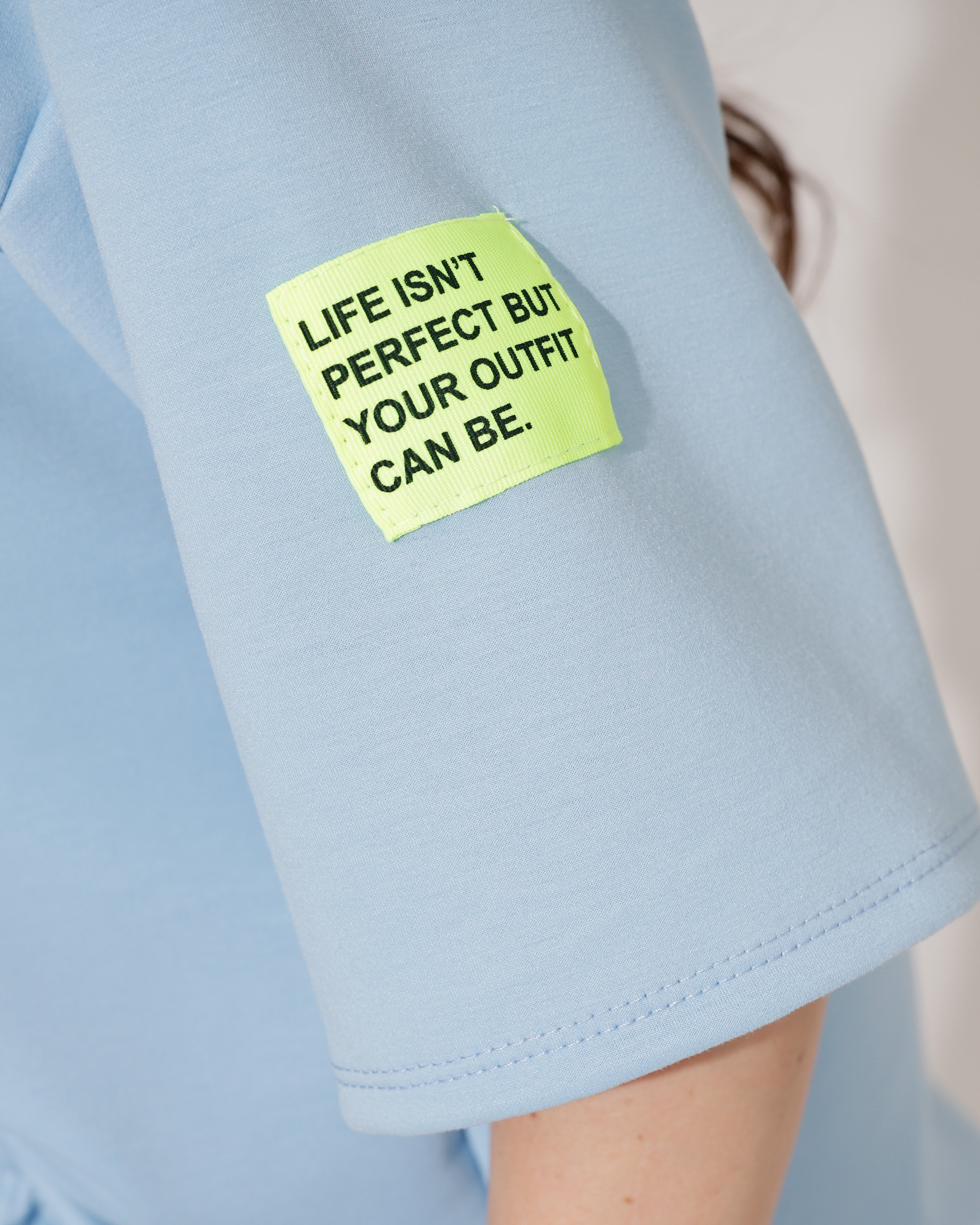 Huispak isn't Perfect korte mouwen Lichtblauw