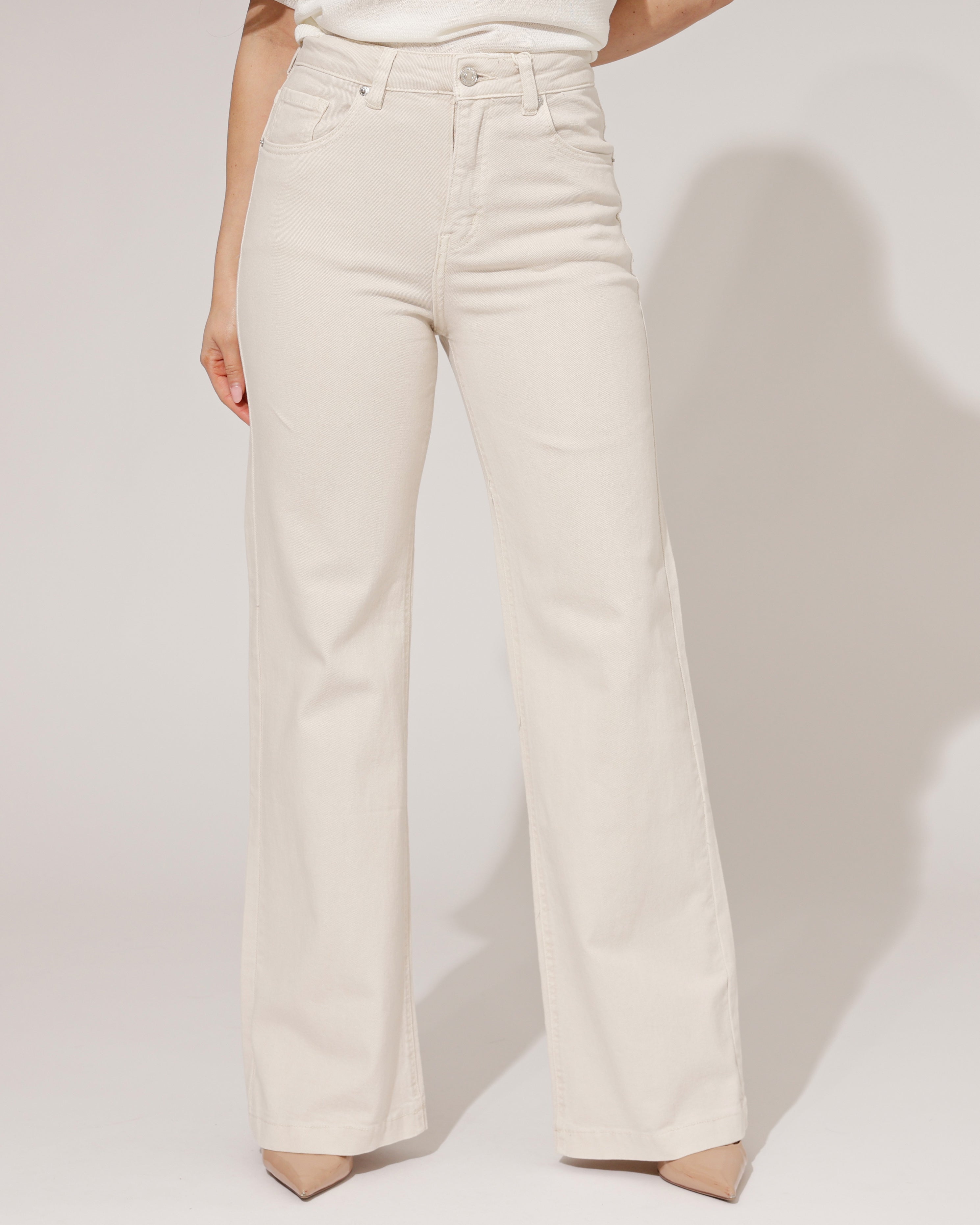 Jewelly | Wide leg jeans Jonna Beige