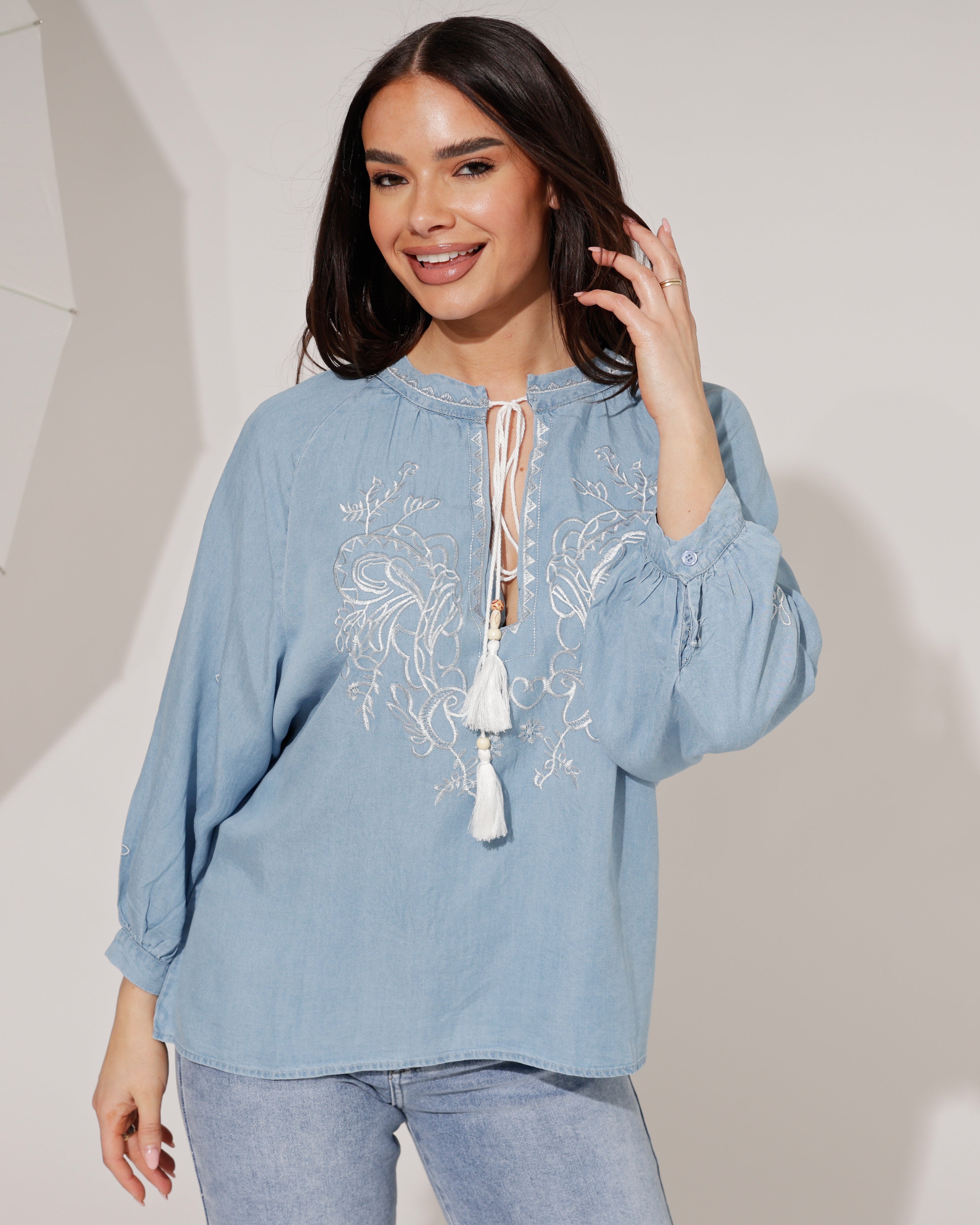 Blouse Liv Lichtblauw