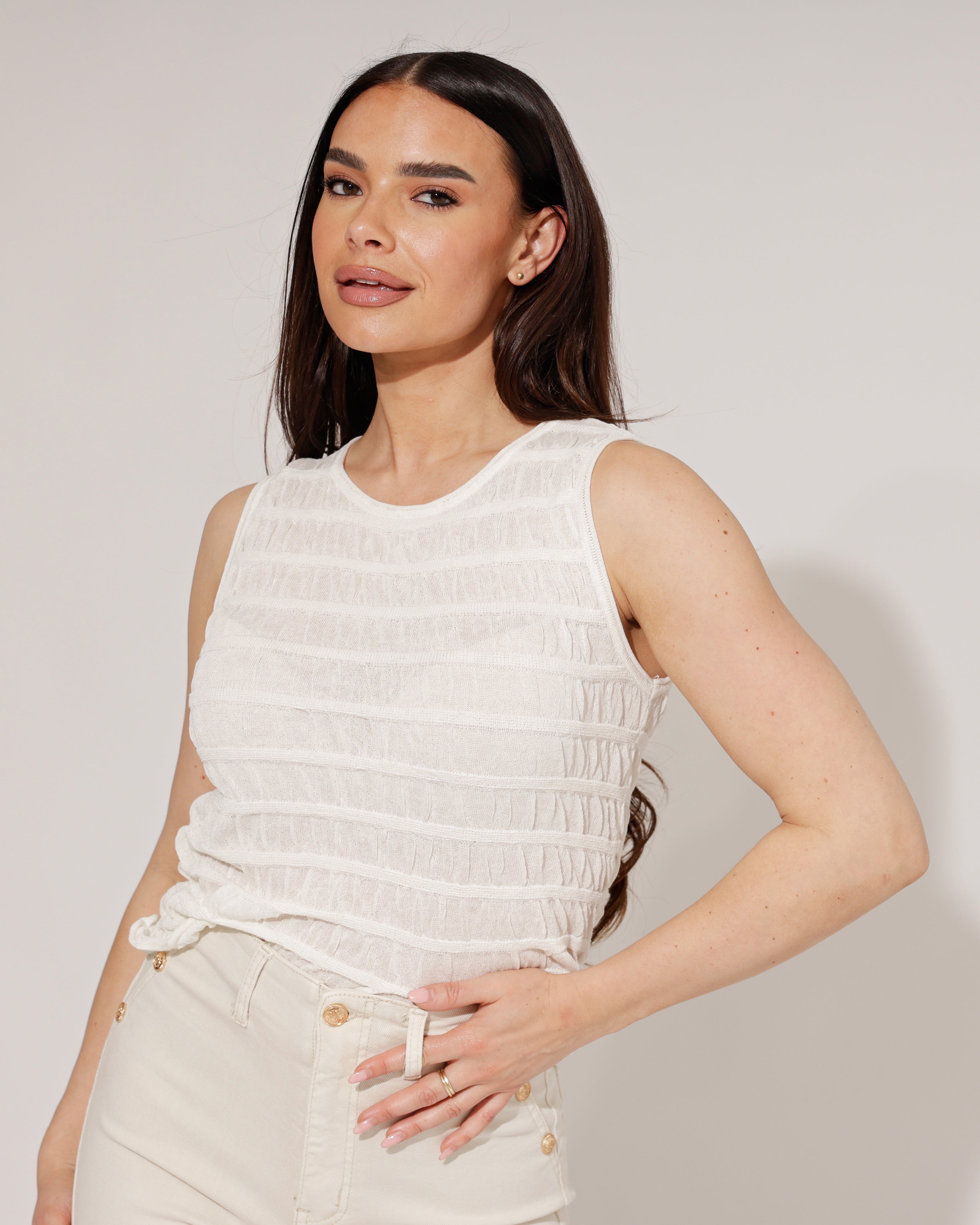 Mouwloze top Evi Roomwit