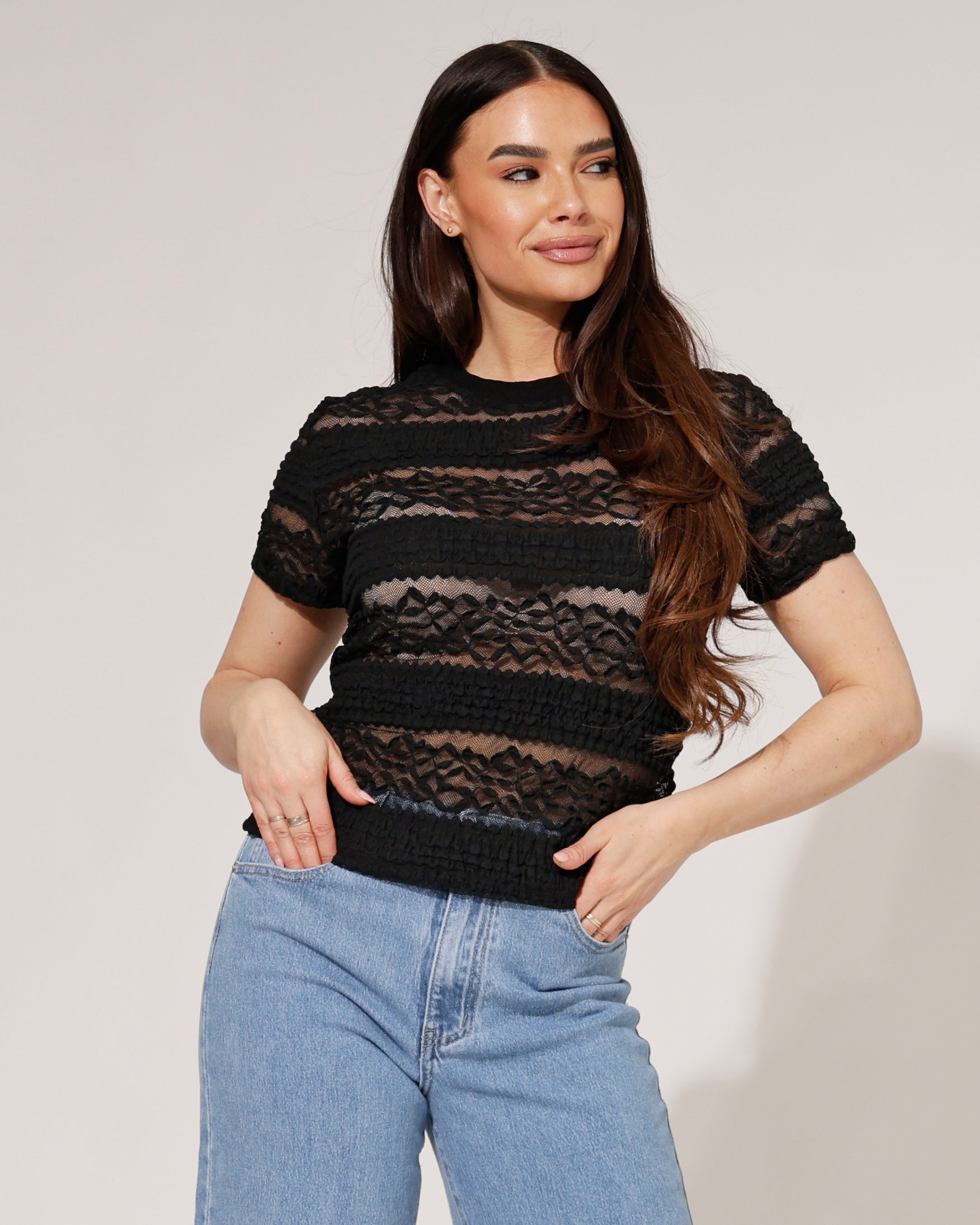 Top Lily Zwart
