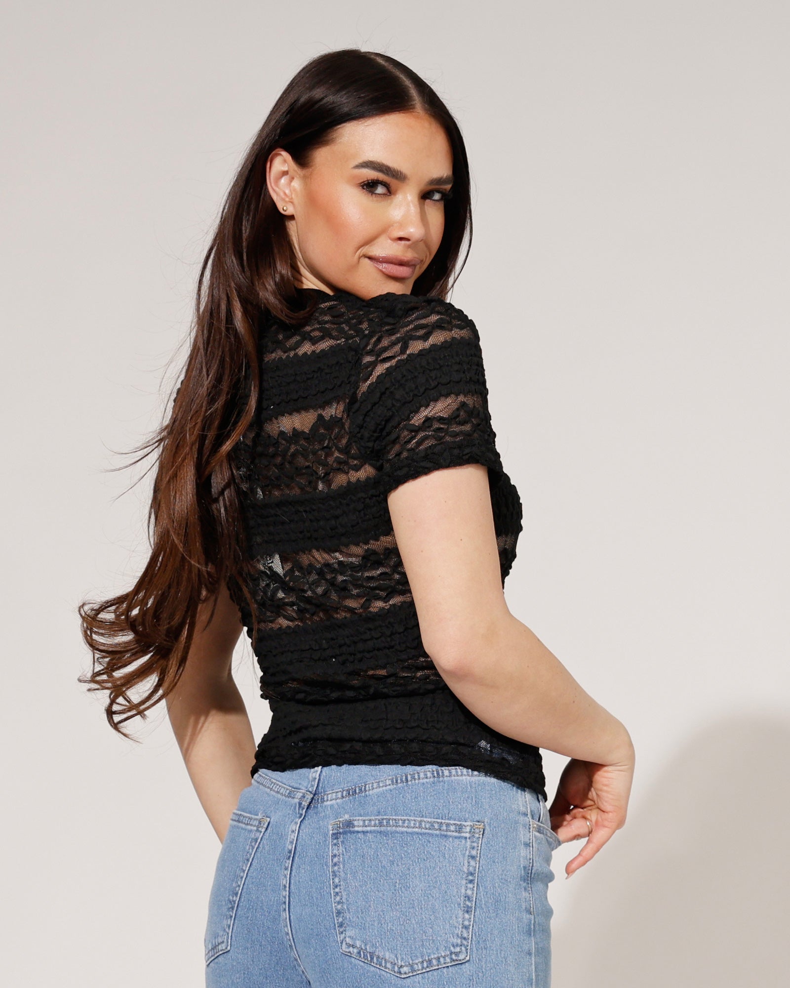 Top Lily Zwart