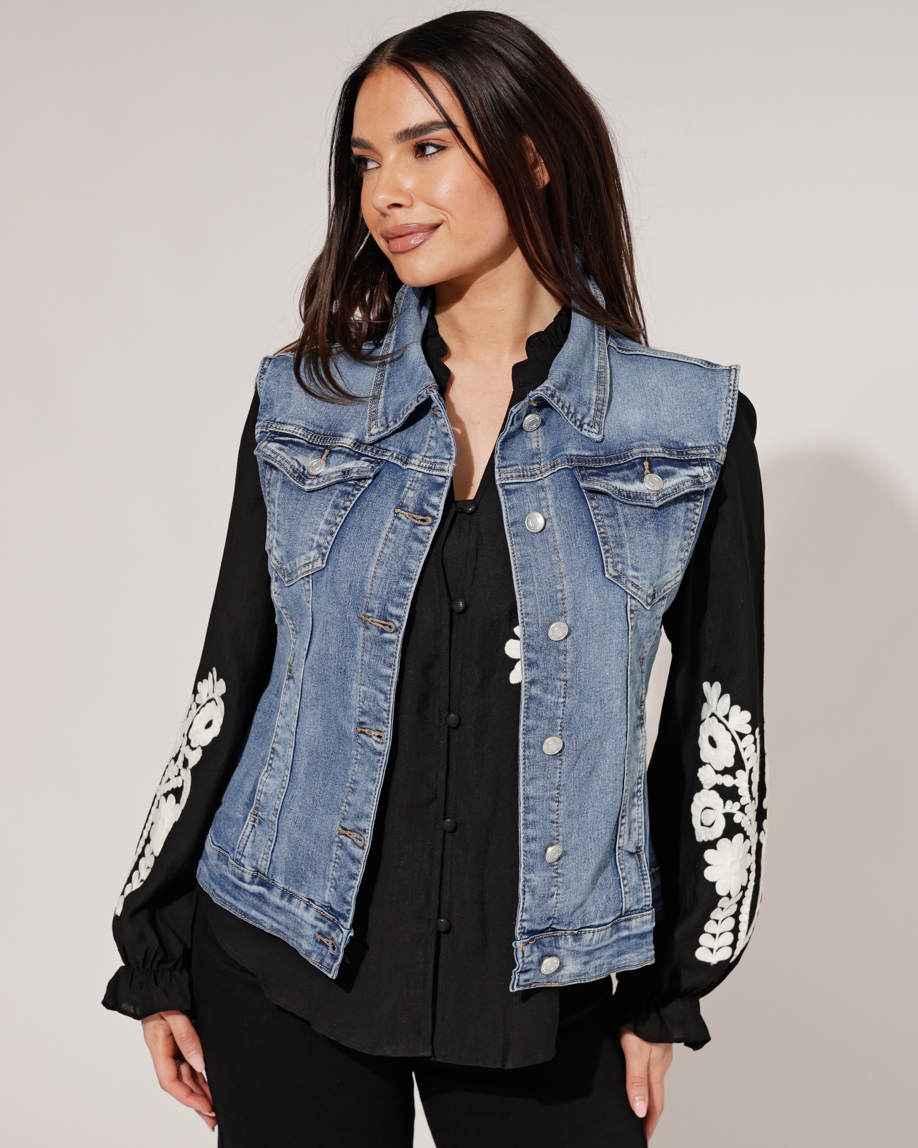 Ana & Lucy | Spijkergilet Pixy Blauw
