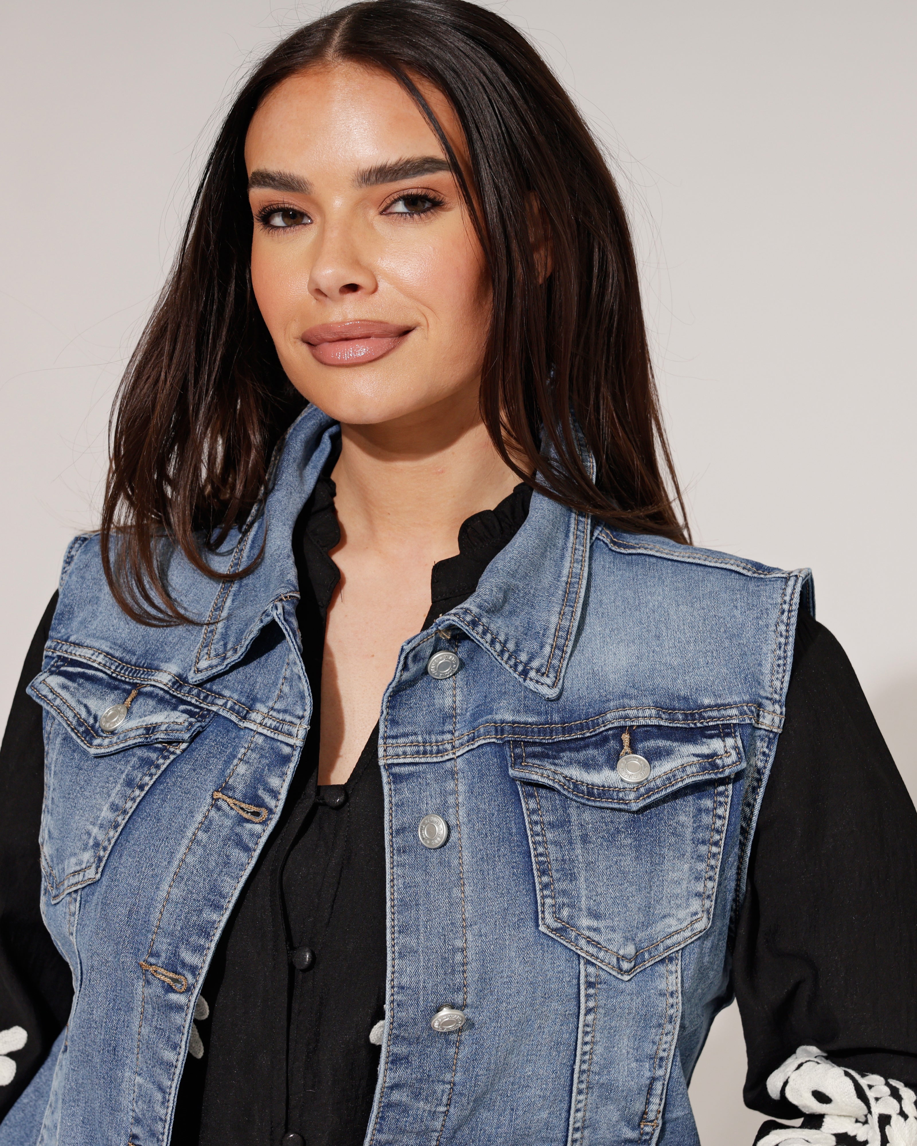 Ana & Lucy | Spijkergilet Pixy Blauw