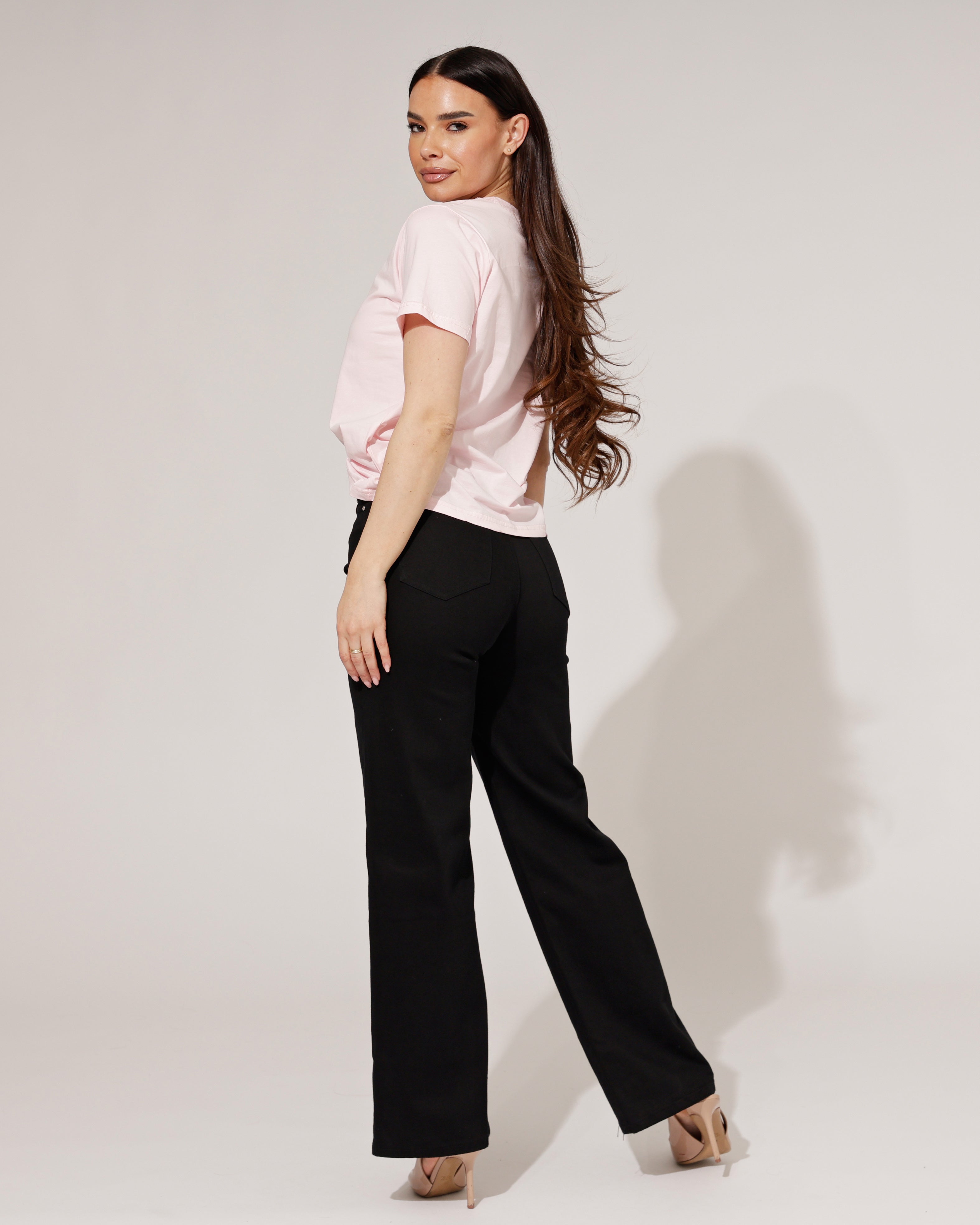 Goodies | Wide leg jeans Es-1 Zwart