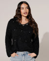 Teddy trui met glitters Lina Zwart