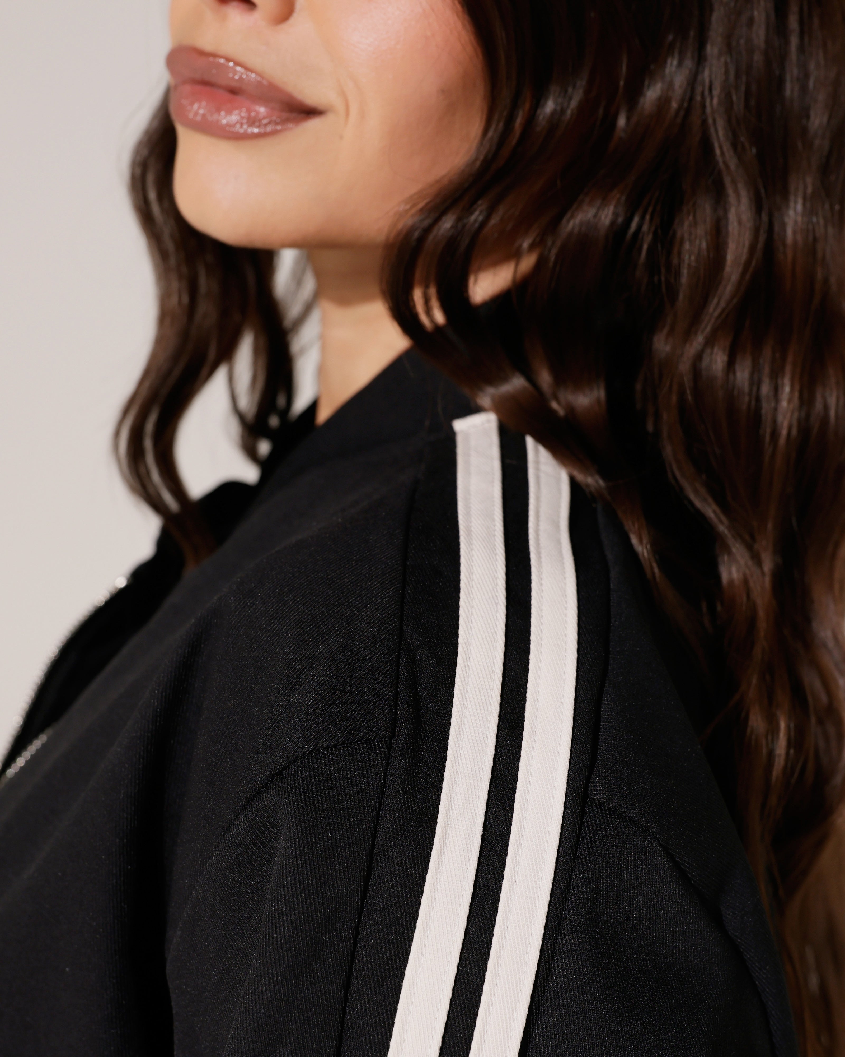 Bomberjacket met strepen Kylie Zwart