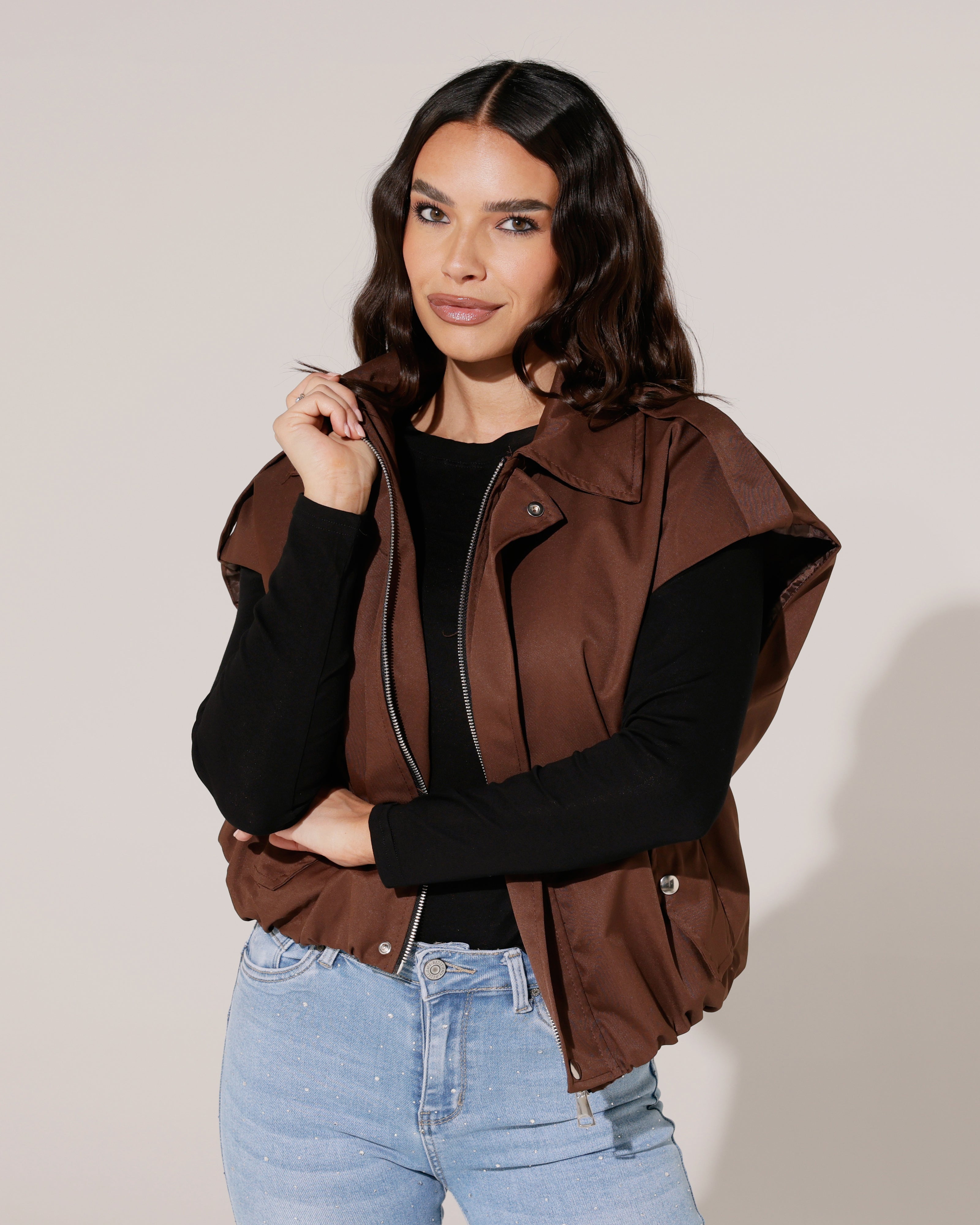 Oversized ballon bodywarmer Pip Bruin