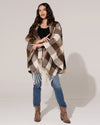 Geruite poncho Lize Bruin