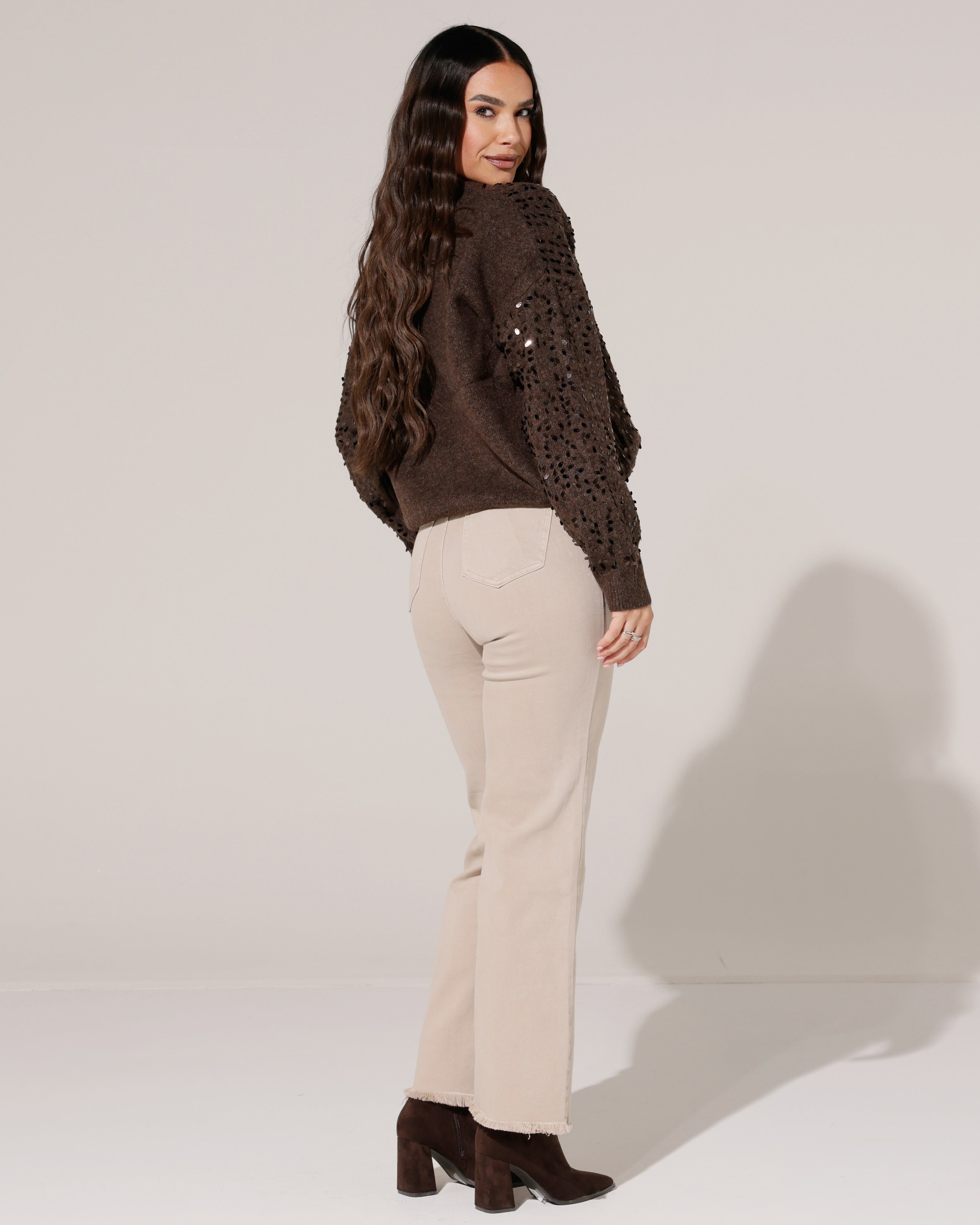 Redseventy | Wide leg jeans Kizzy-5 Beige