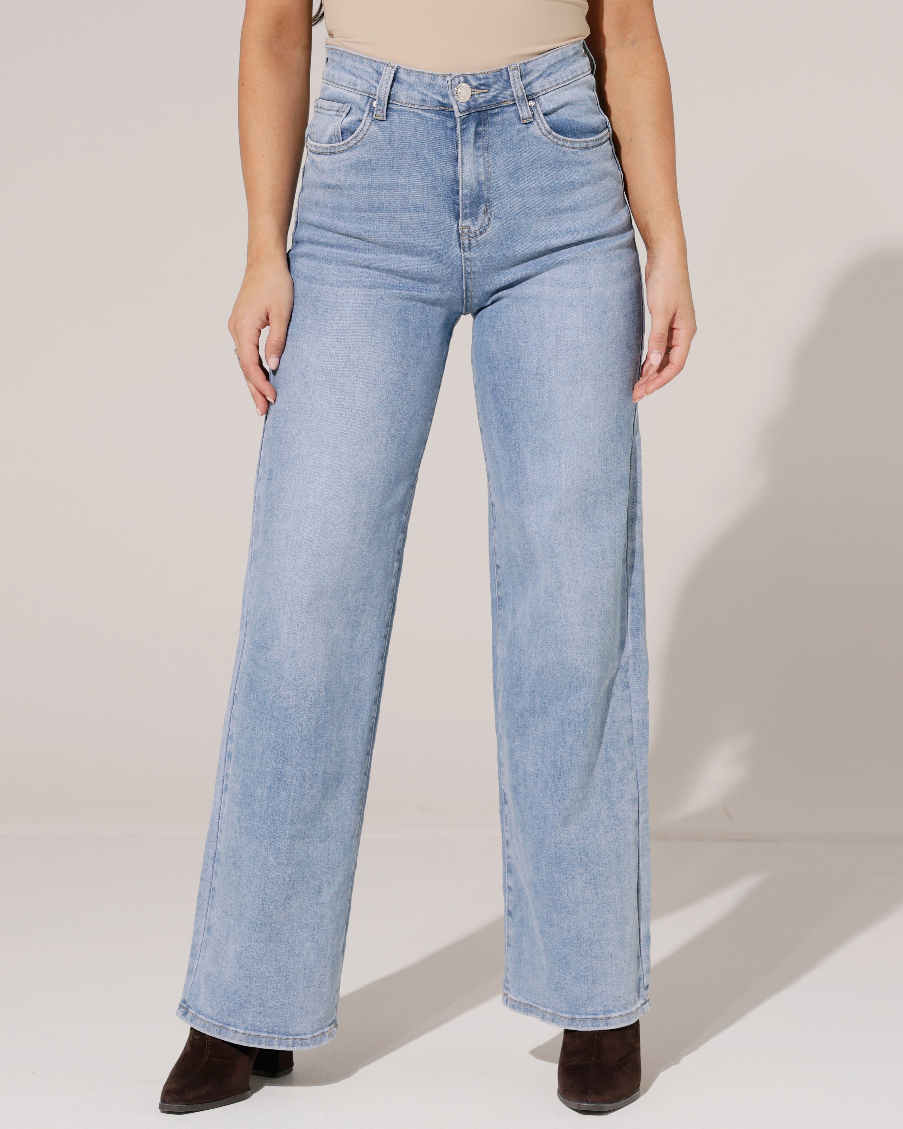 Goodies | Wide leg jeans, Push up Juna Blauw
