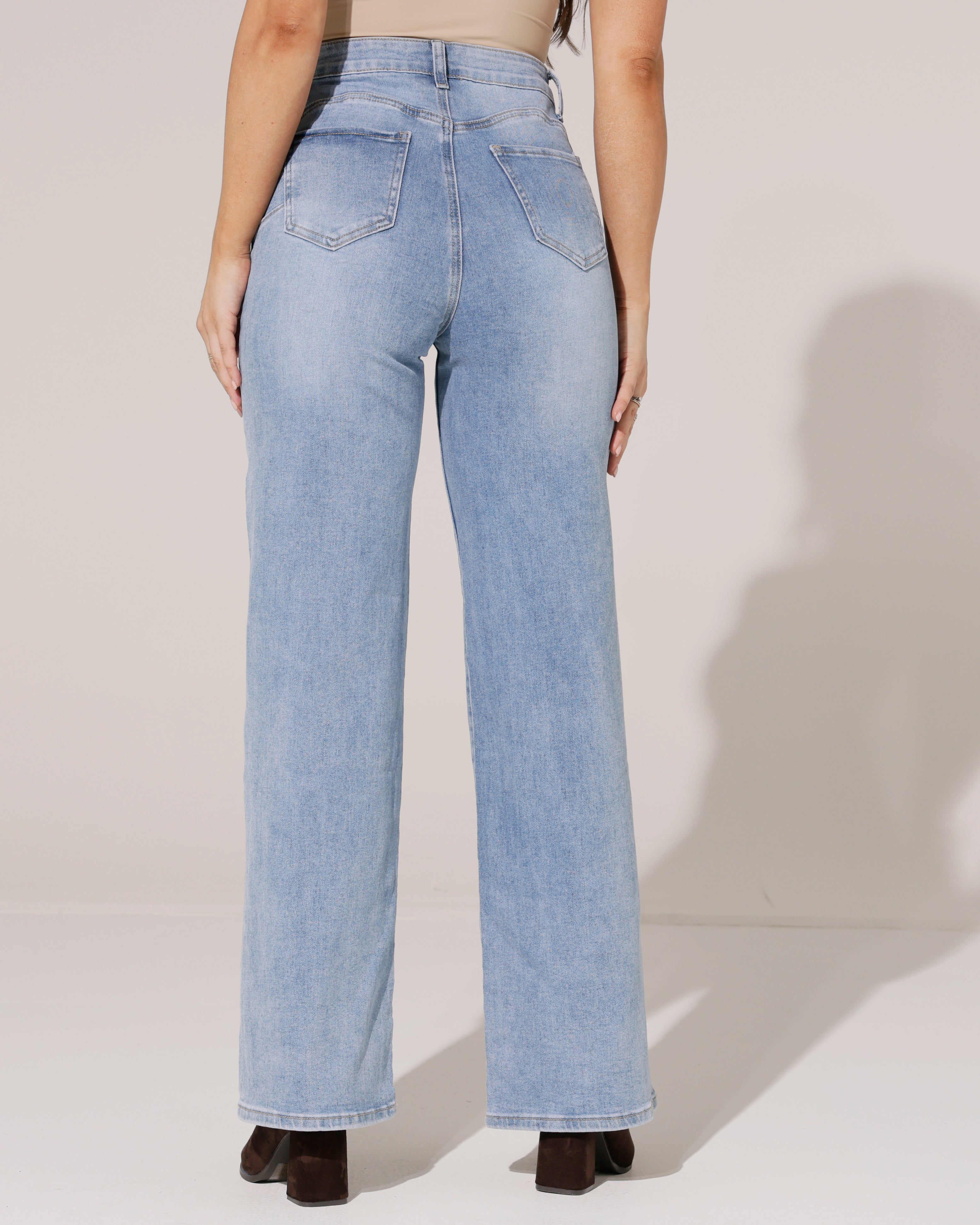 Goodies | Wide leg jeans, Push up Juna Blauw