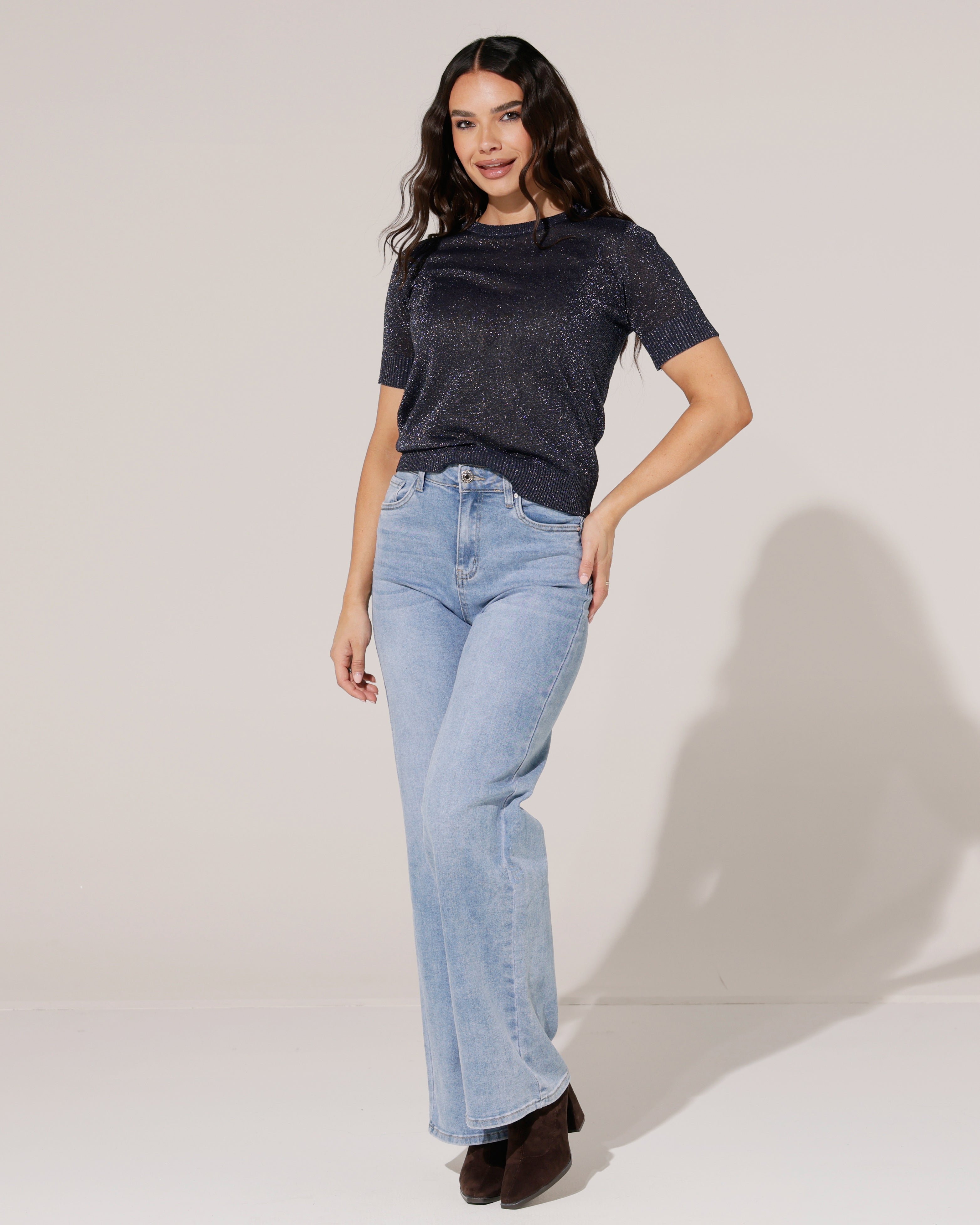 Goodies | Wide leg jeans, Push up Juna Blauw