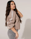 Bomberjacket met strepen Kylie Taupe