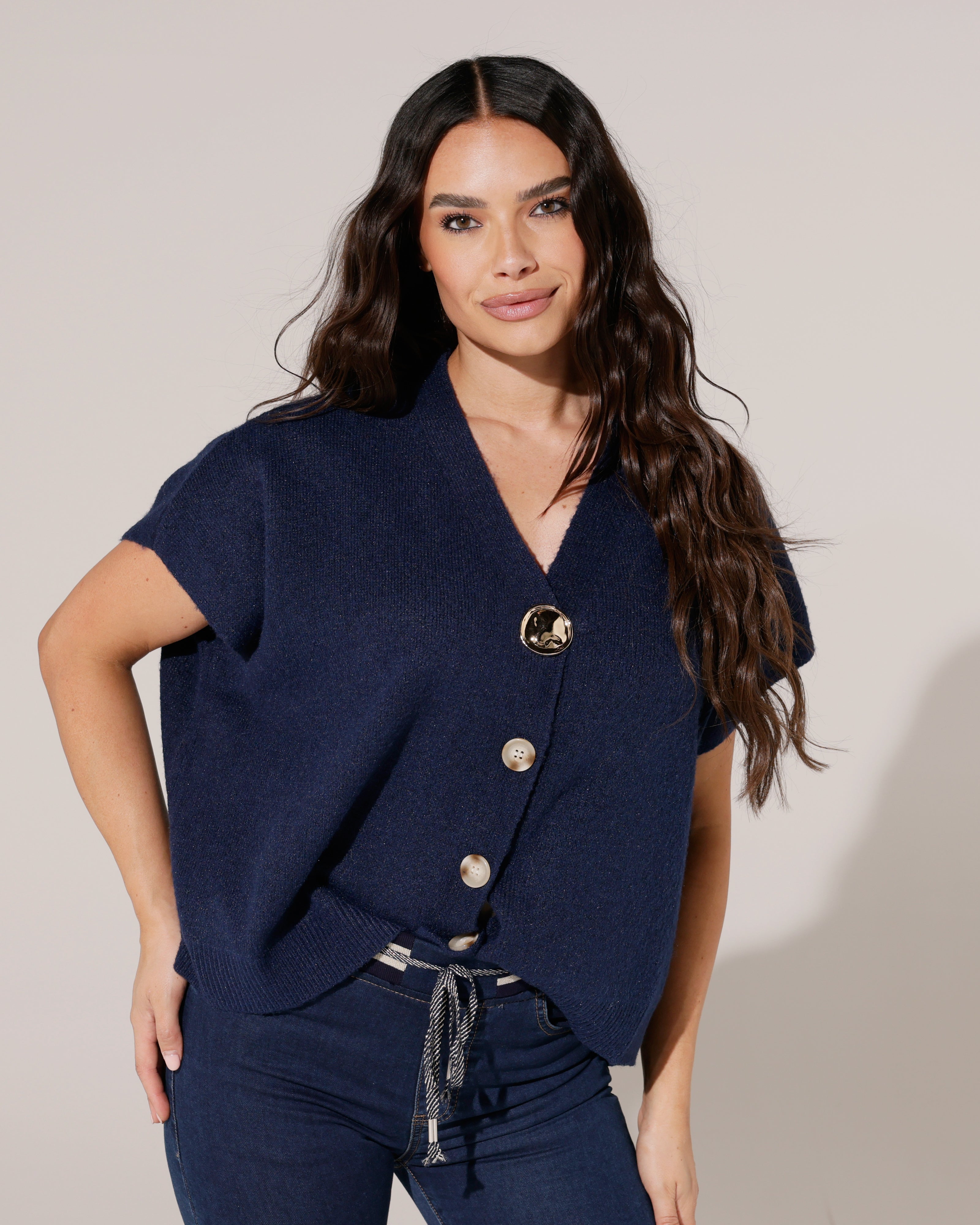 Mouwloze vest Gigi Donkerblauw
