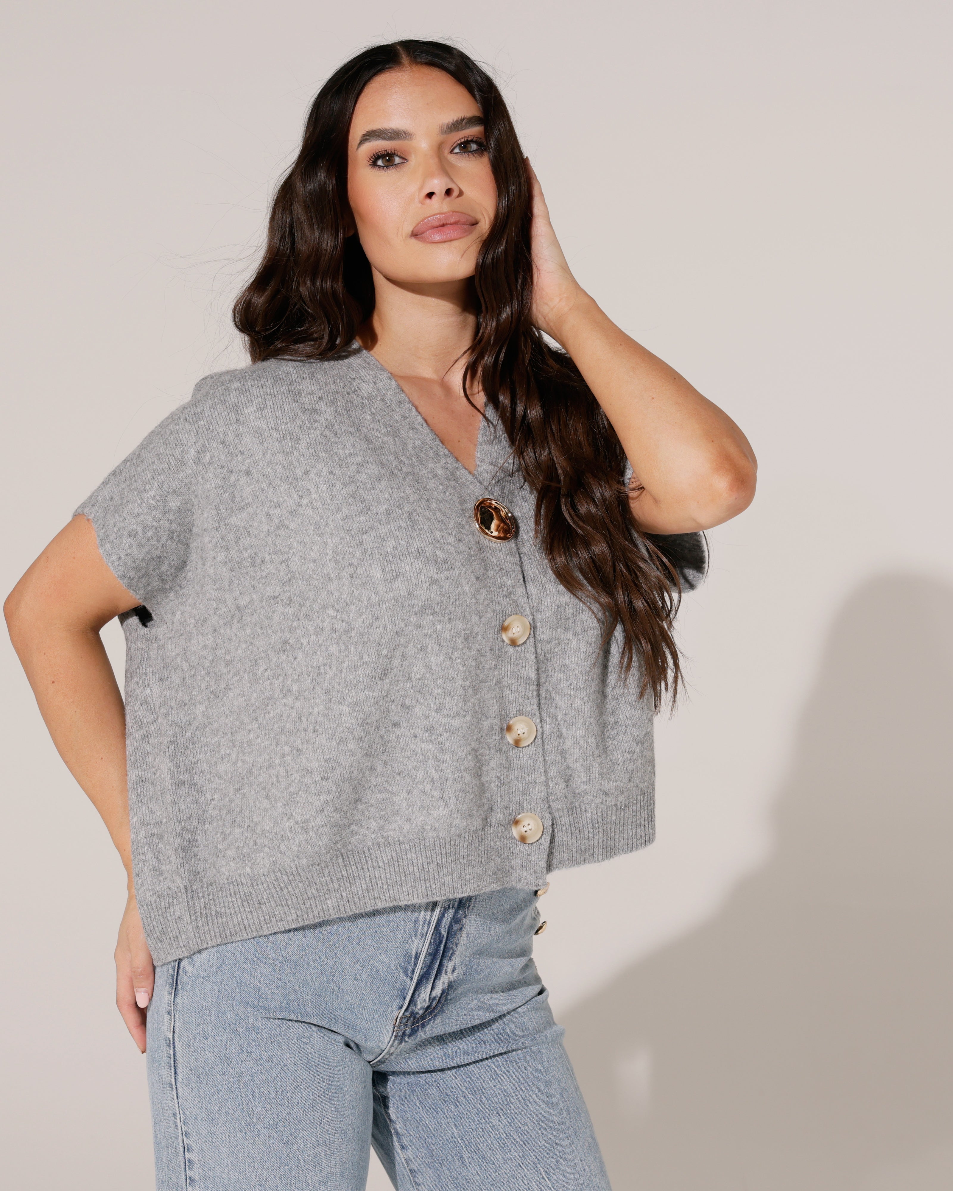 Mouwloze vest Gigi Grijs