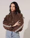 Tussenjacket met strepen Vivey Bruin