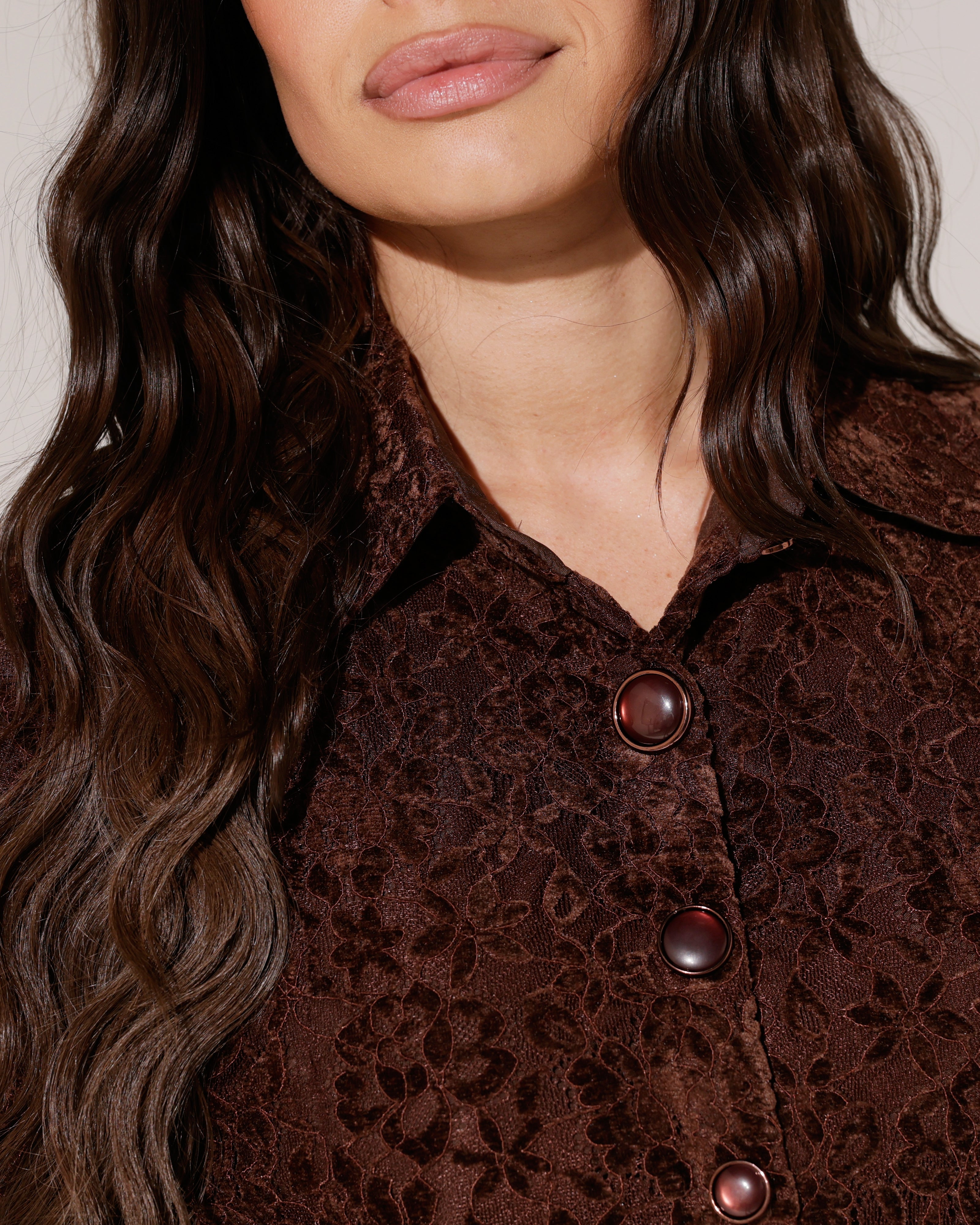 Kanten blouse Yara Bruin