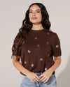 Top met korte mouwen Yaya Bruin