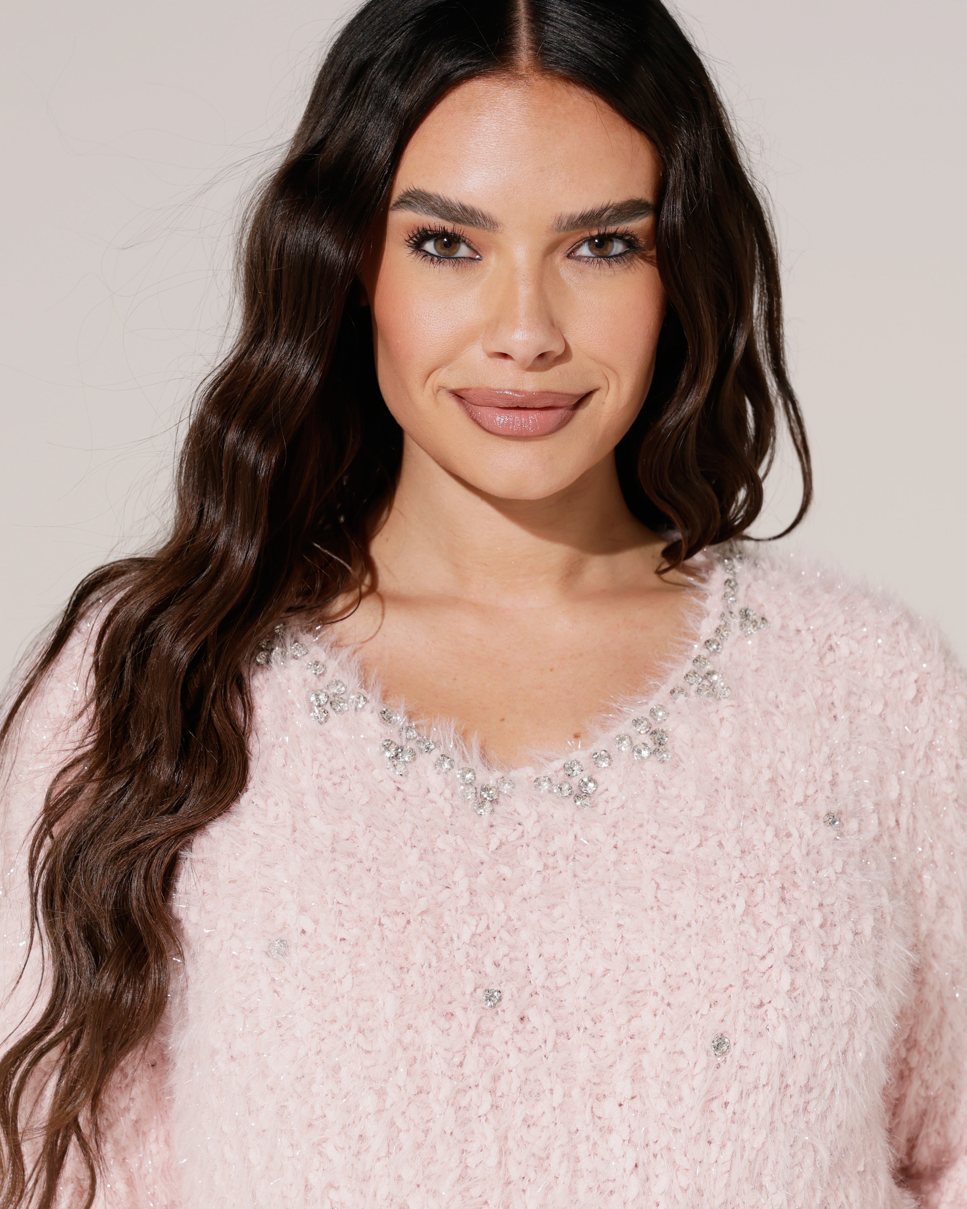 Teddy trui met glitters Lina Lichtroze