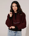 Kortvallend vest met kraag Kyr Bordeaux