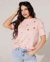 Top met korte mouwen Yaya Lichtroze