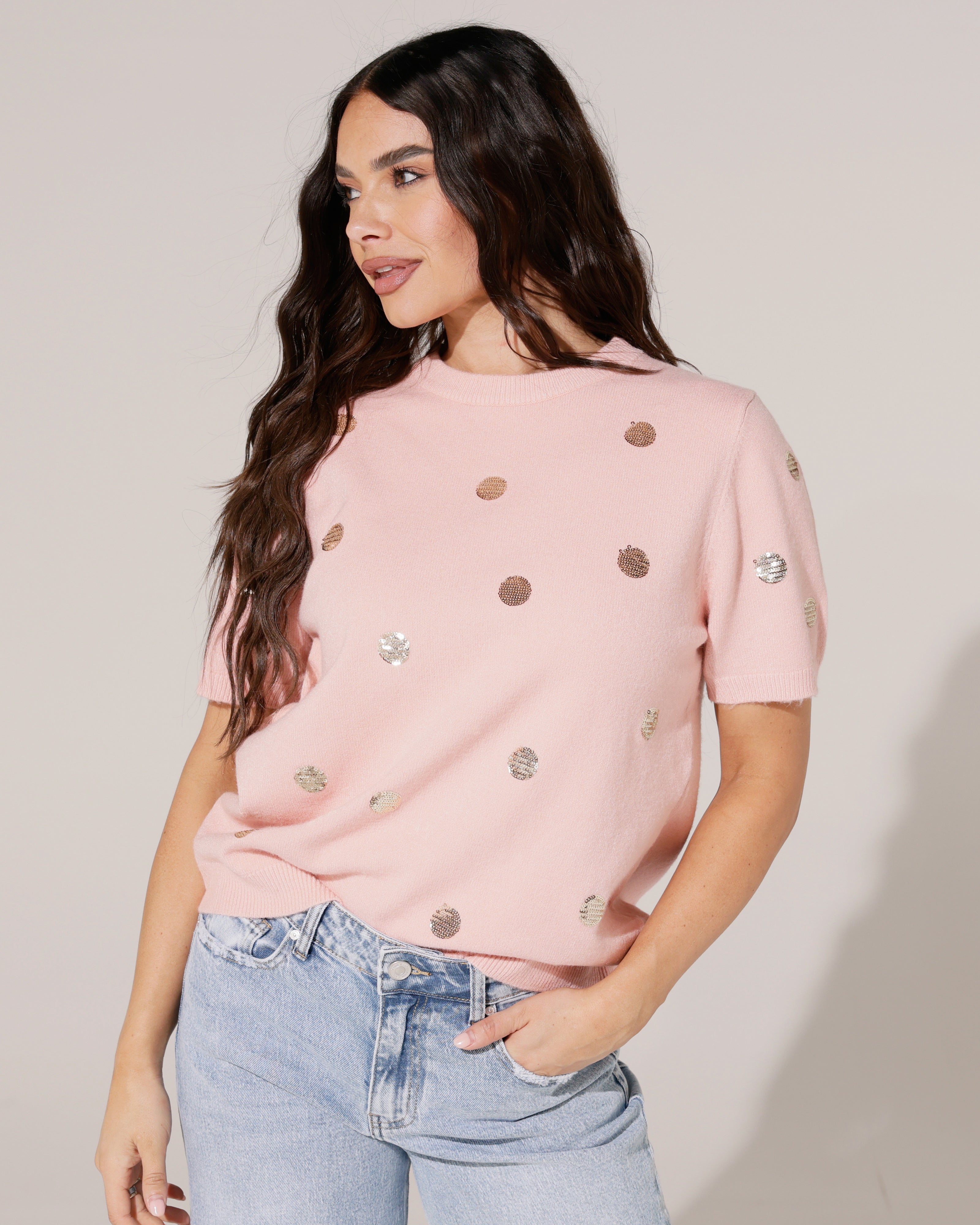 Top met korte mouwen Yaya Lichtroze