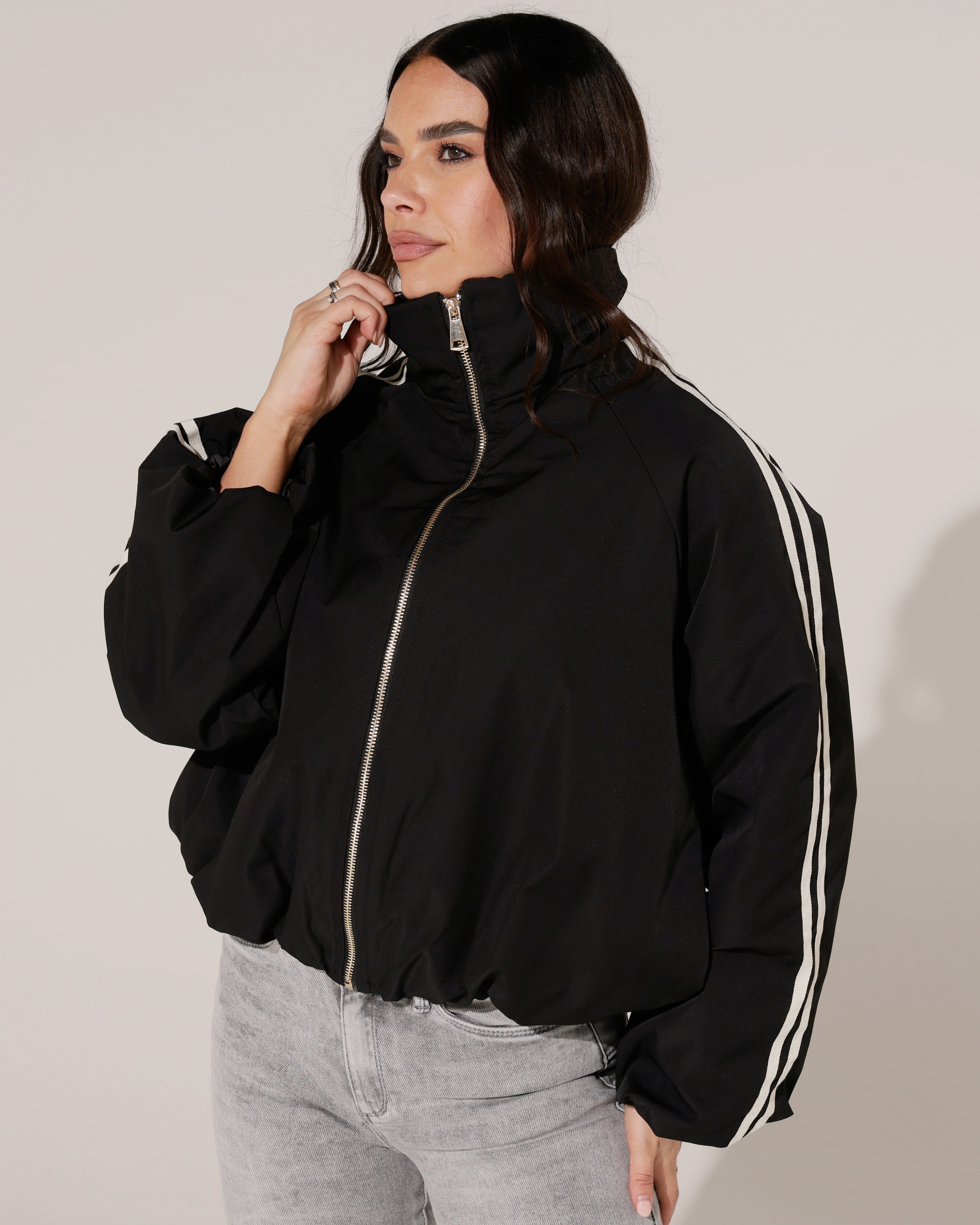 Tussenjacket met strepen Vivey Zwart