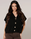 Mouwloze vest Gigi Zwart